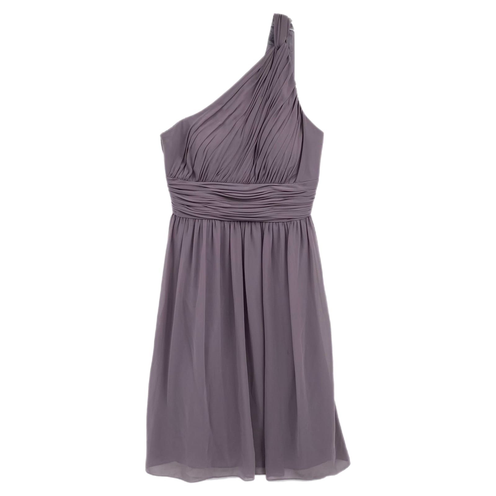 Donna Morgan Purple One Shoulder Mini Dress