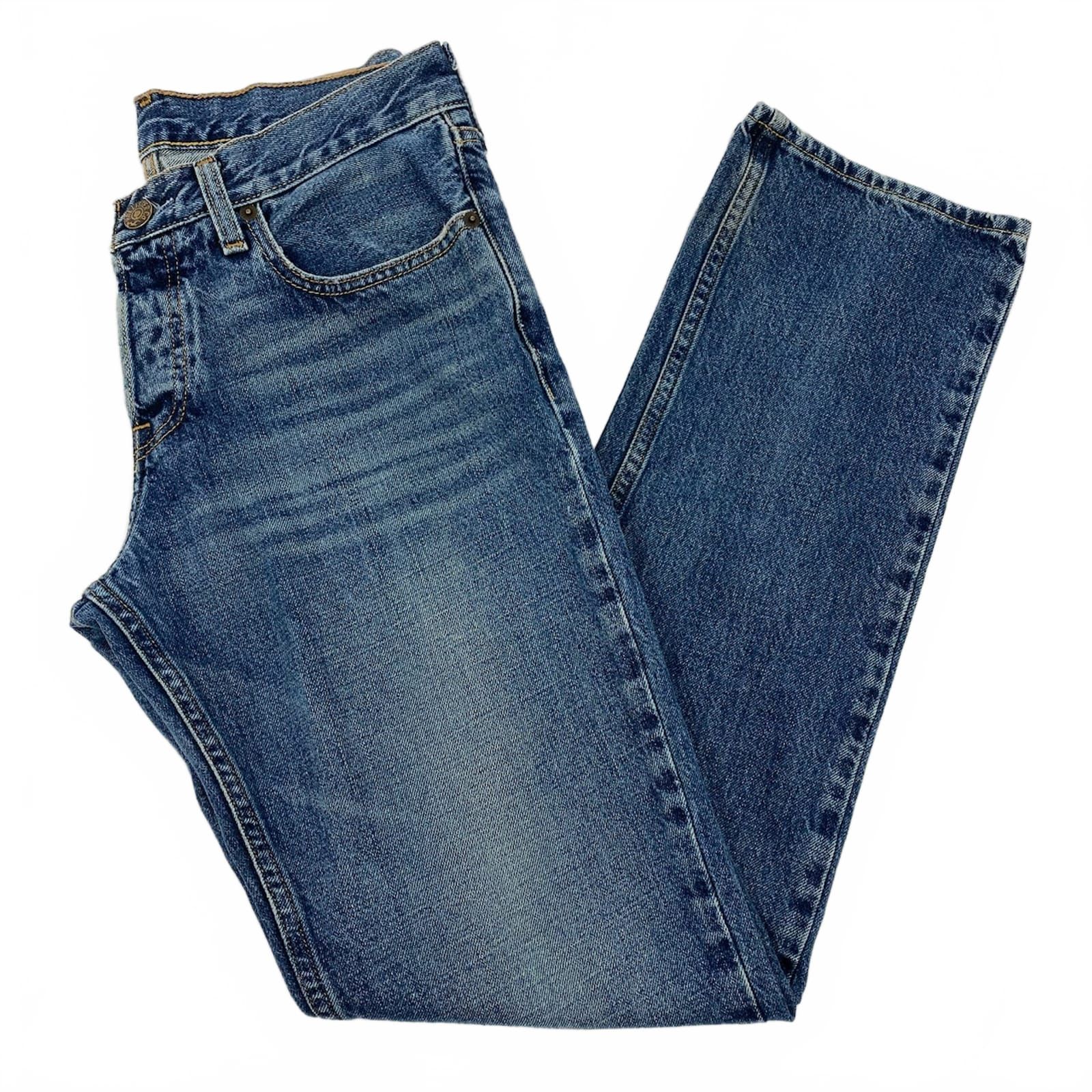 Hollister Blue Cotton Straight Leg Jeans