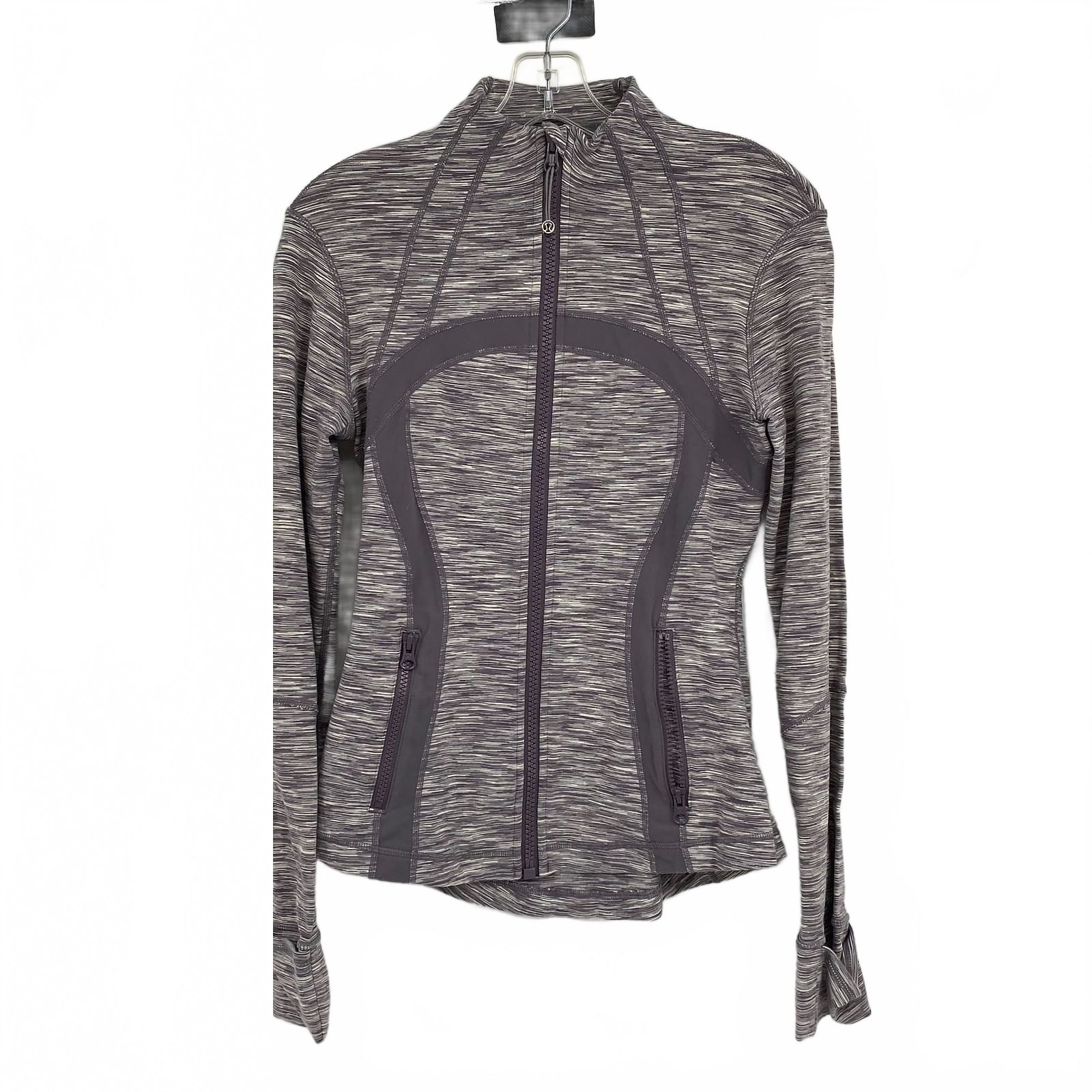 Lululemon Gray Purple Sweatshirt Full Zip Colorblock