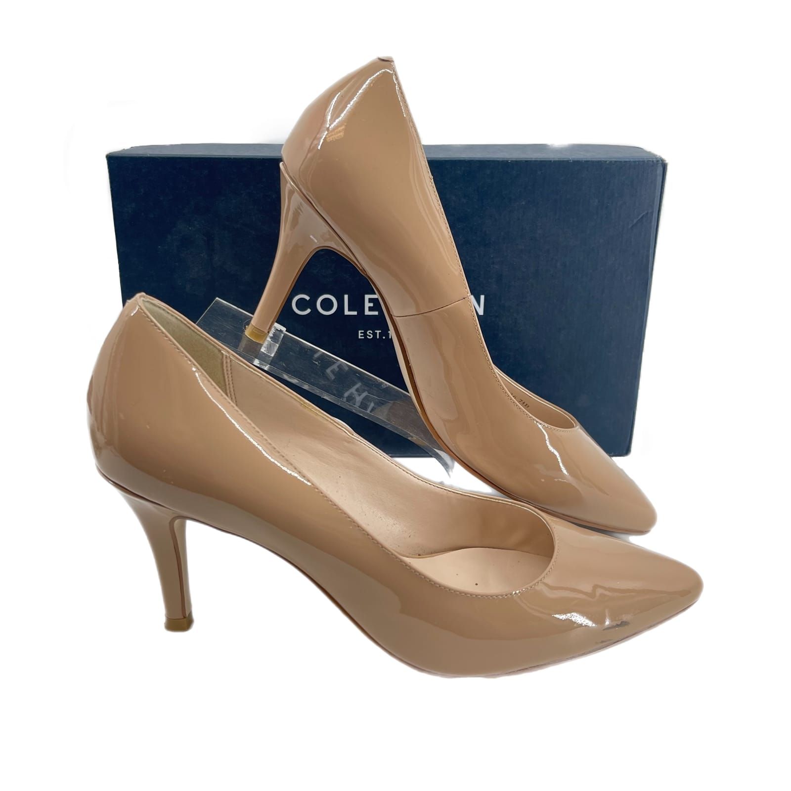 Cole Haan Tan Patent Leather Pumps