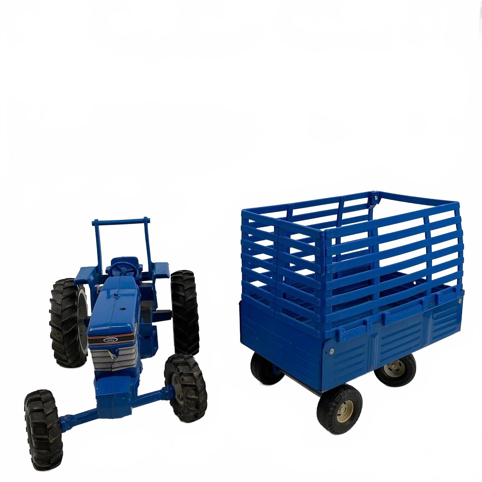 Diecast Vintage Tractor & Hay Wagon Kids Toys