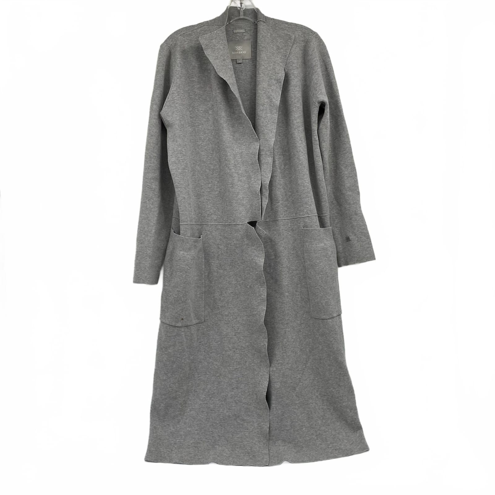 Soia & Kyo Gray Long Duster Cardigan