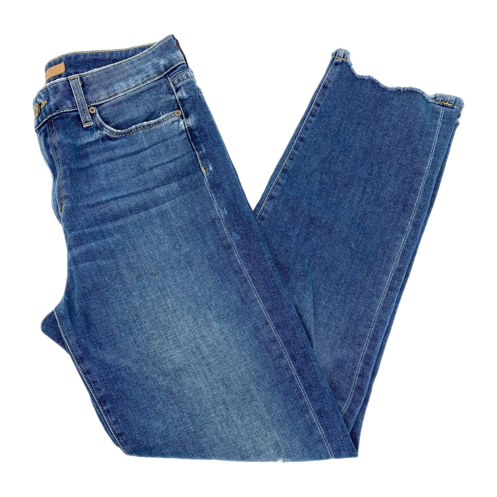Joe's Jeans Blue Medium Wash Milla Distressed Ankle Jeans
