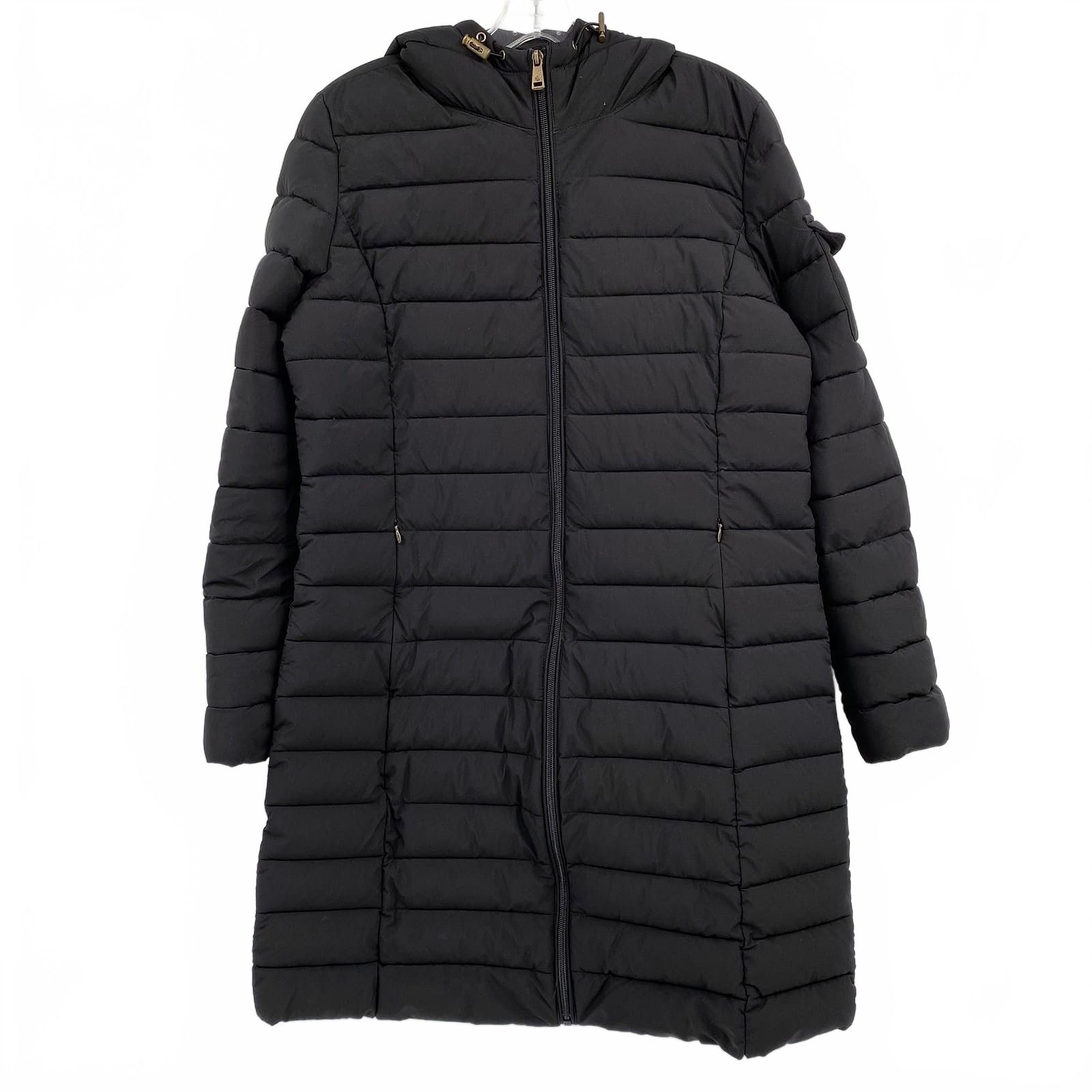 Lauren Ralph Lauren Black Puffer Mid-Length Jacket