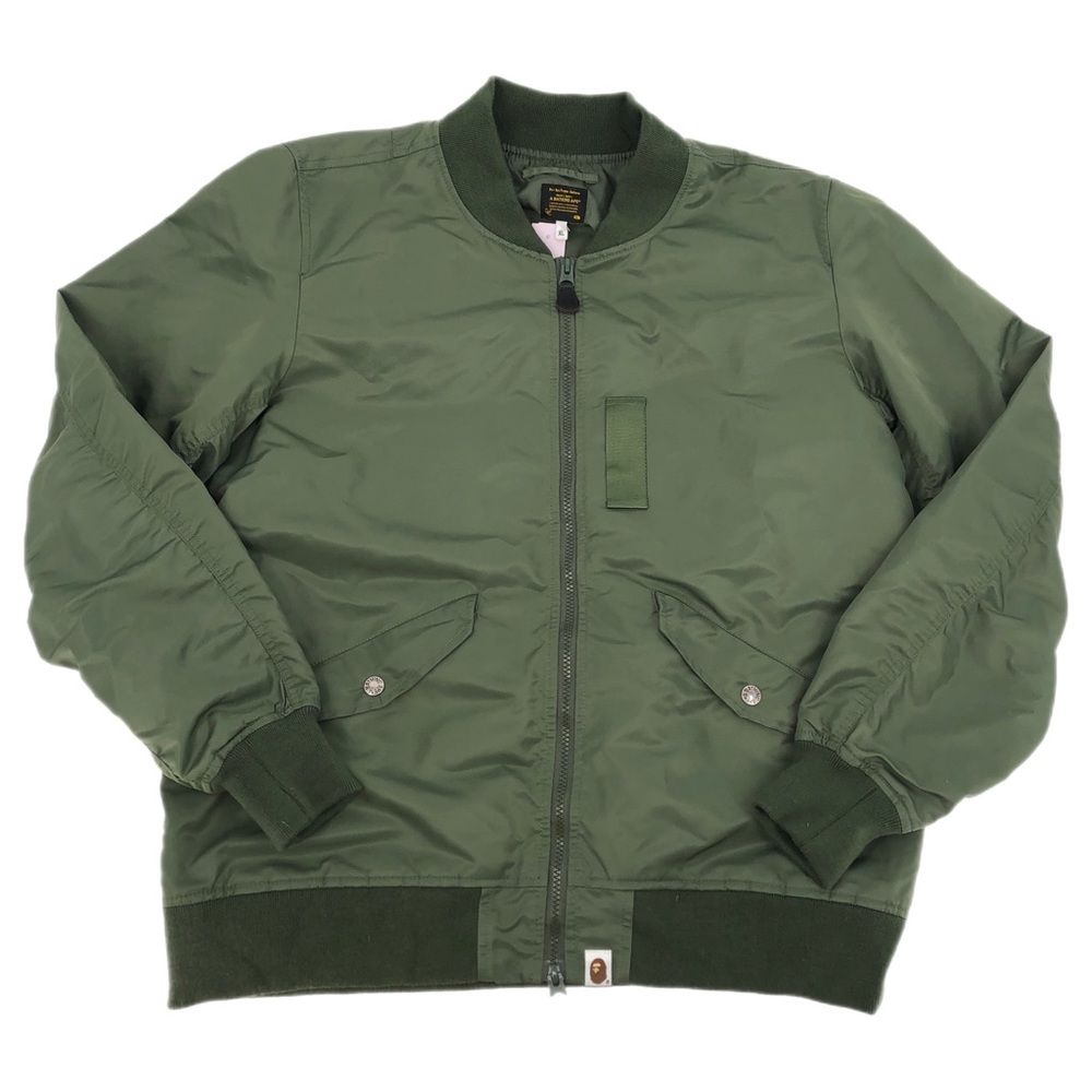 A Bathing Ape Green Bomber Jacket