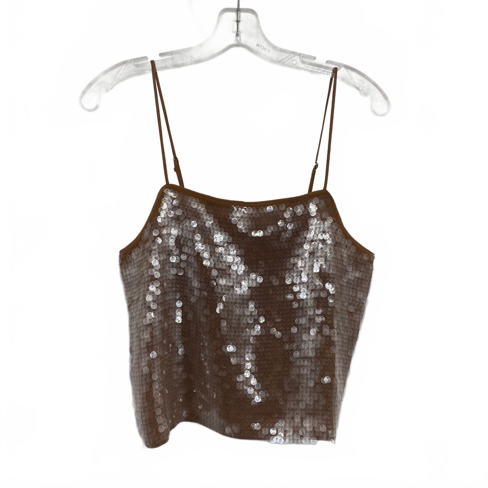 Madewell Brown Sequin Tank Top