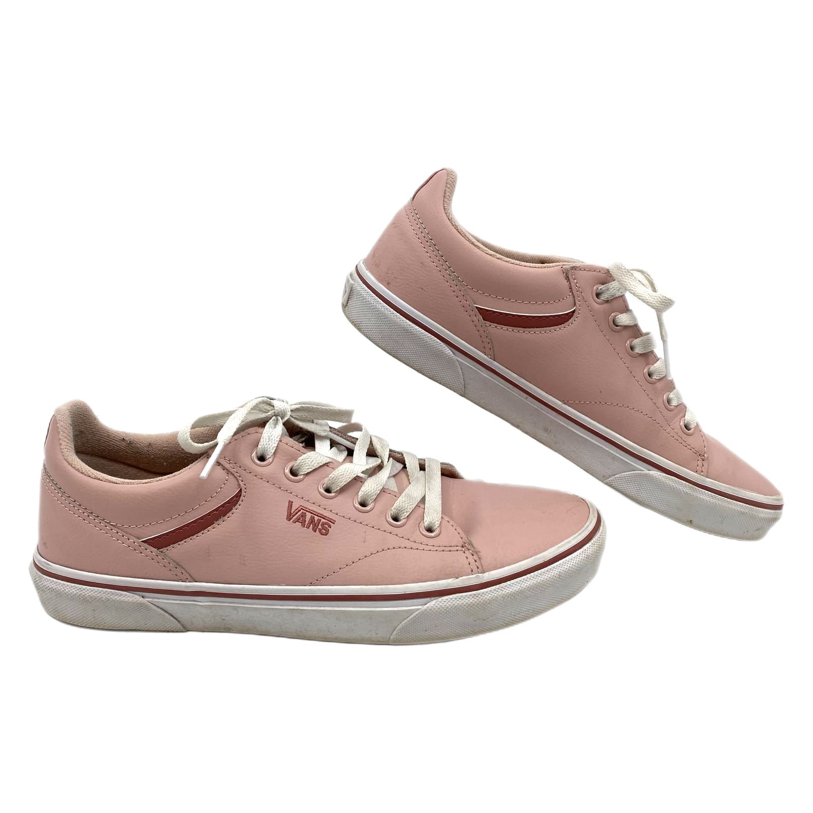 Vans Pink Leather Sneakers