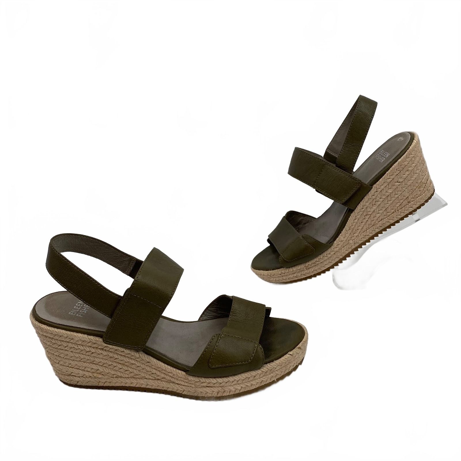 Eileen Fisher Green Wedges Slingback