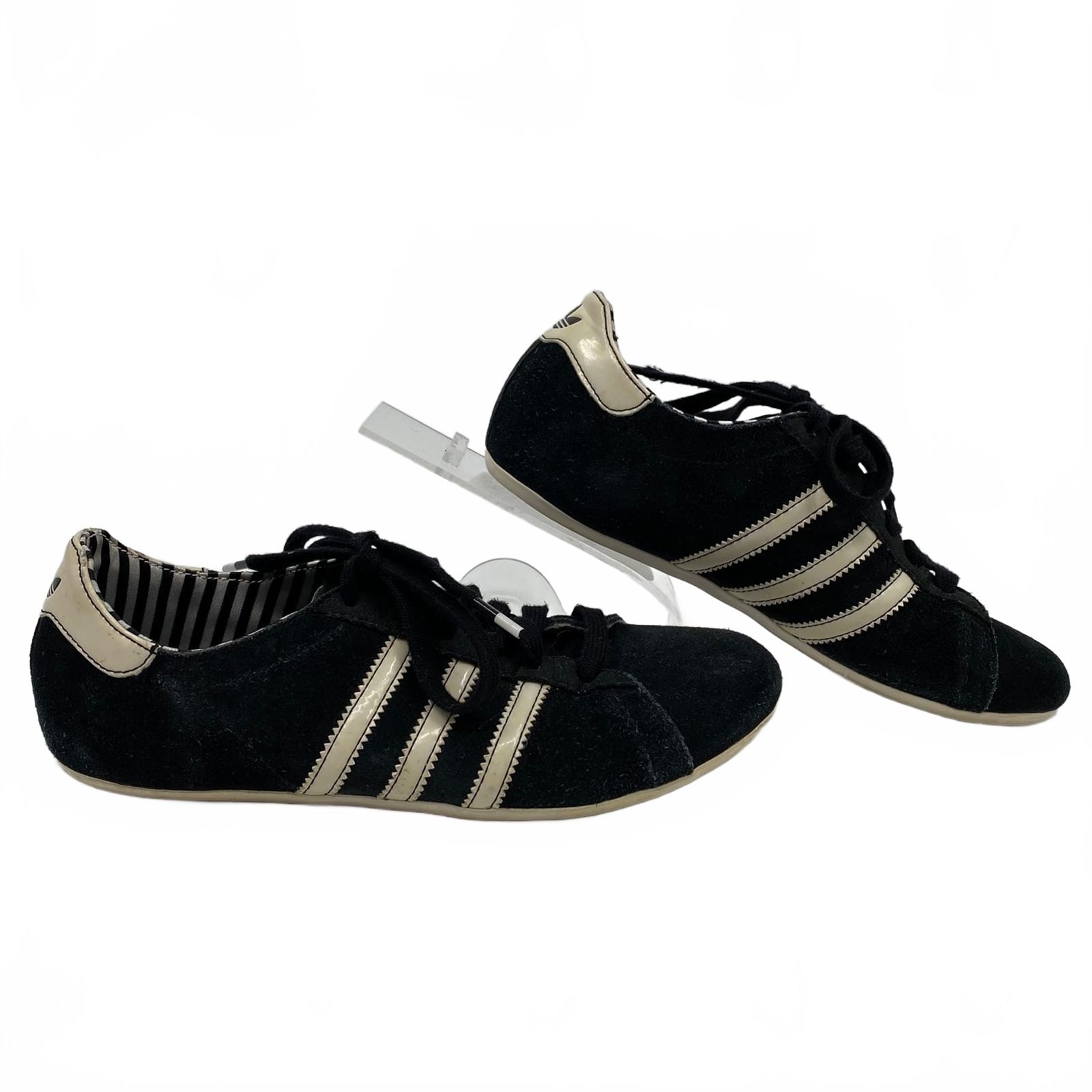 Adidas Black White Suede Sleek Series Sneakers