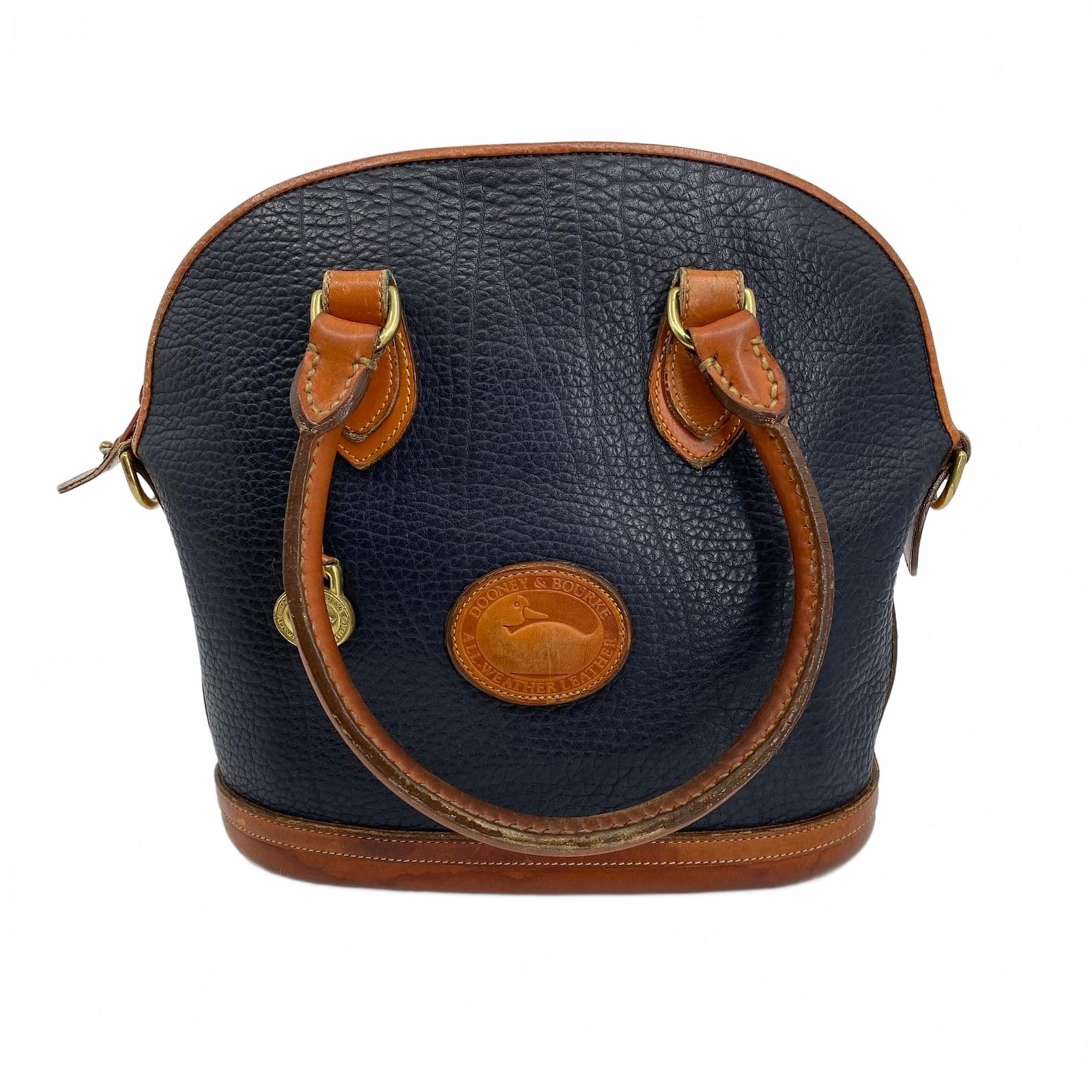 Dooney & Bourke Navy Leather Top-Handle Norfolk Bag