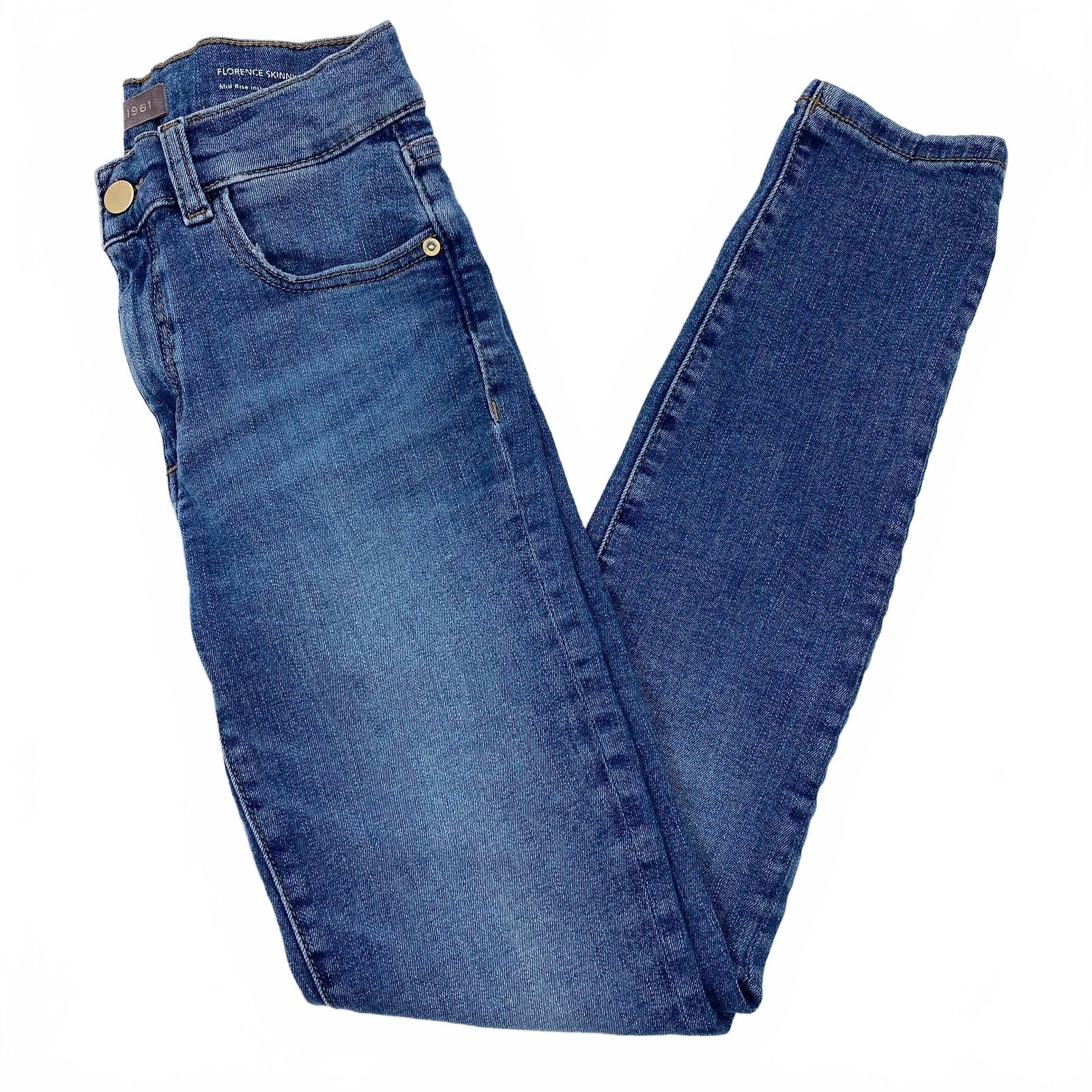 DL1961 Medium Wash Florence Skinny Jeans