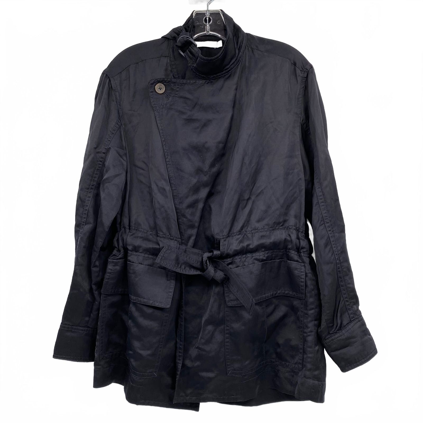Vince Black Lightweight Belted Jacket