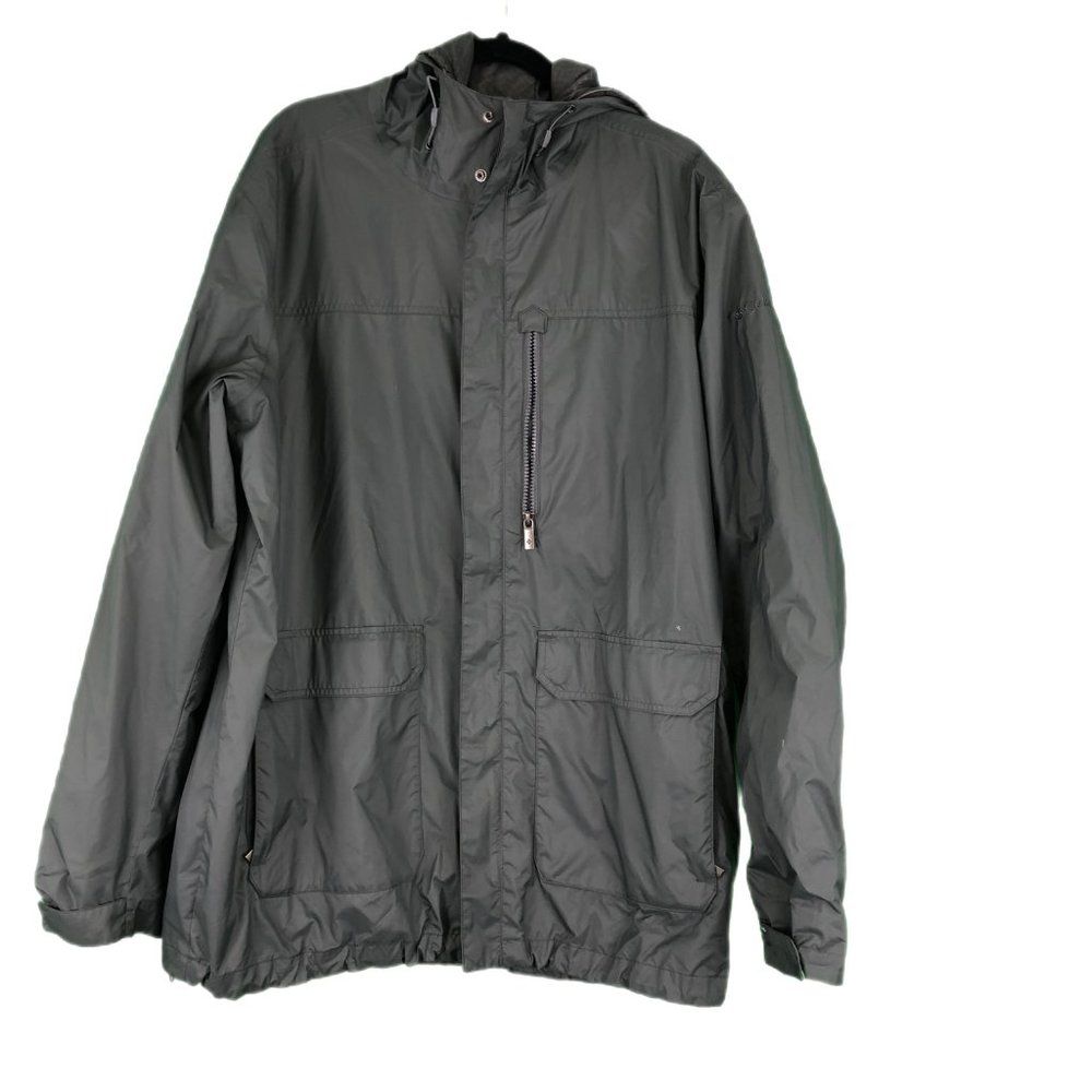 Columbia Gray Breathable Waterproof Hooded Jacket