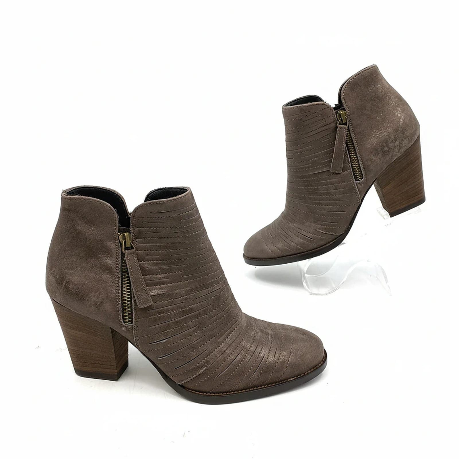 Paul Green Brown Leather Ankle Bootie