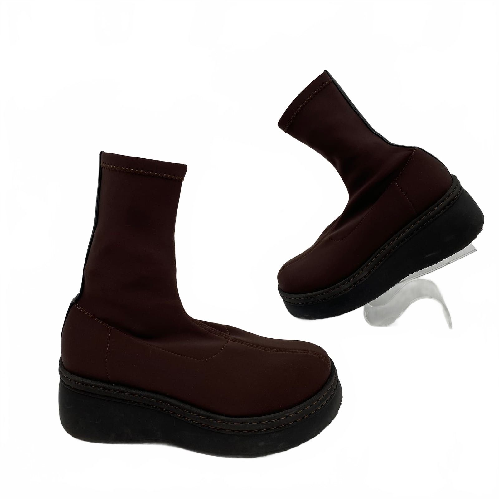 Free People x Miista Brown Ankle Boots Made in Portugal