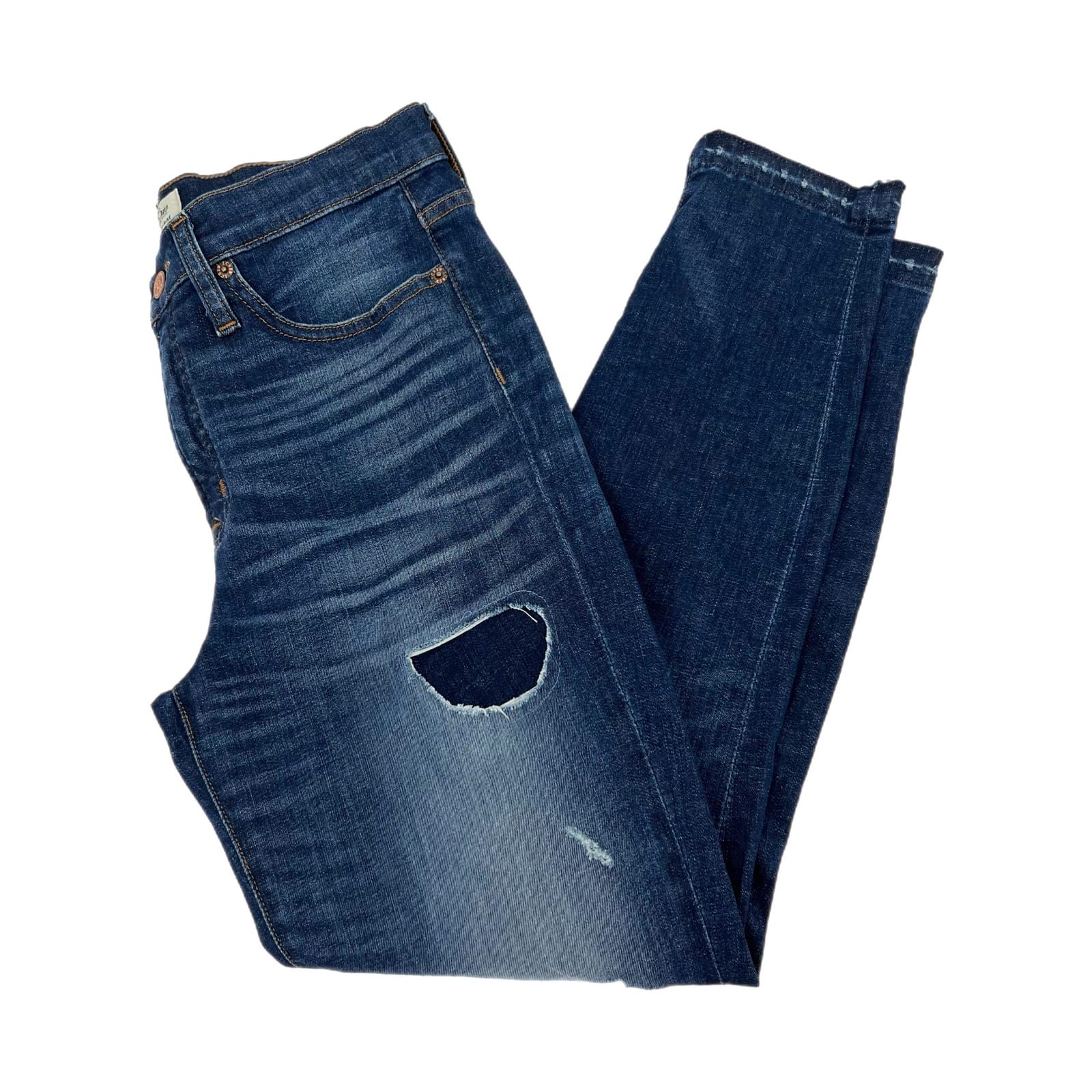 J. Crew Blue High Rise Toothpick Skinny Jeans