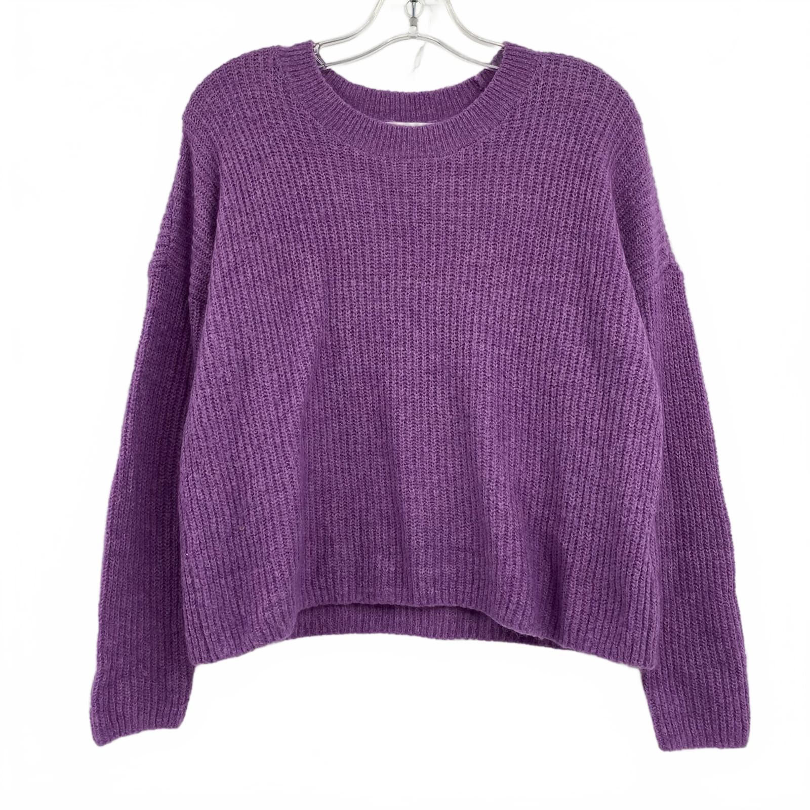 Madewell Purple Alpaca Blend Knit Sweater