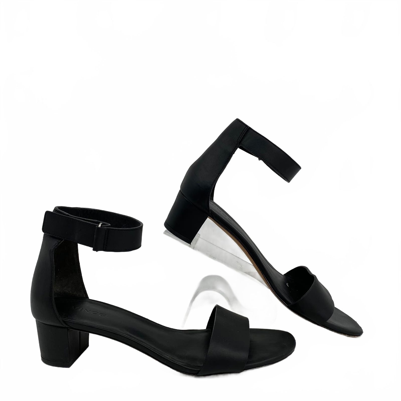 Vince Black Heels Slip-On