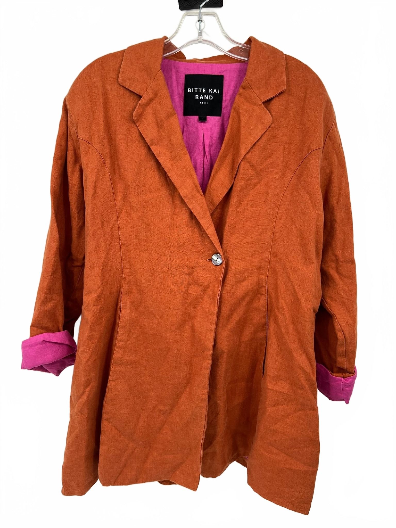 Bitte Kai Rand 1981 Orange Linen Blazer