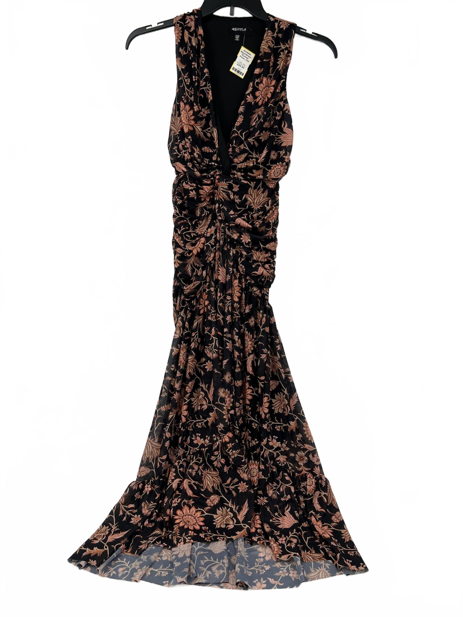 4Si3NNA Maxi Dress Floral Black