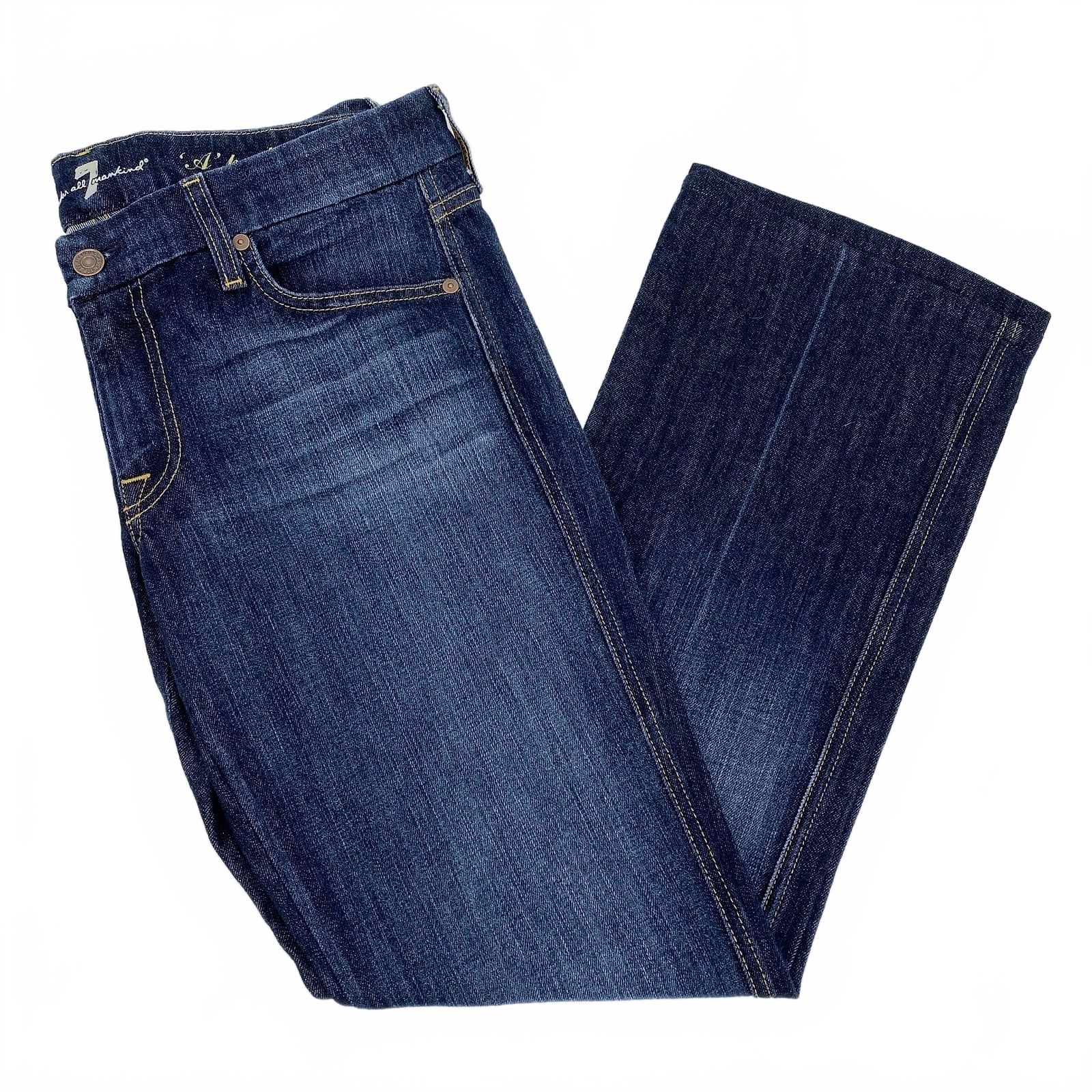 7 For All Mankind Dark Wash A Pocket Bootcut Jeans