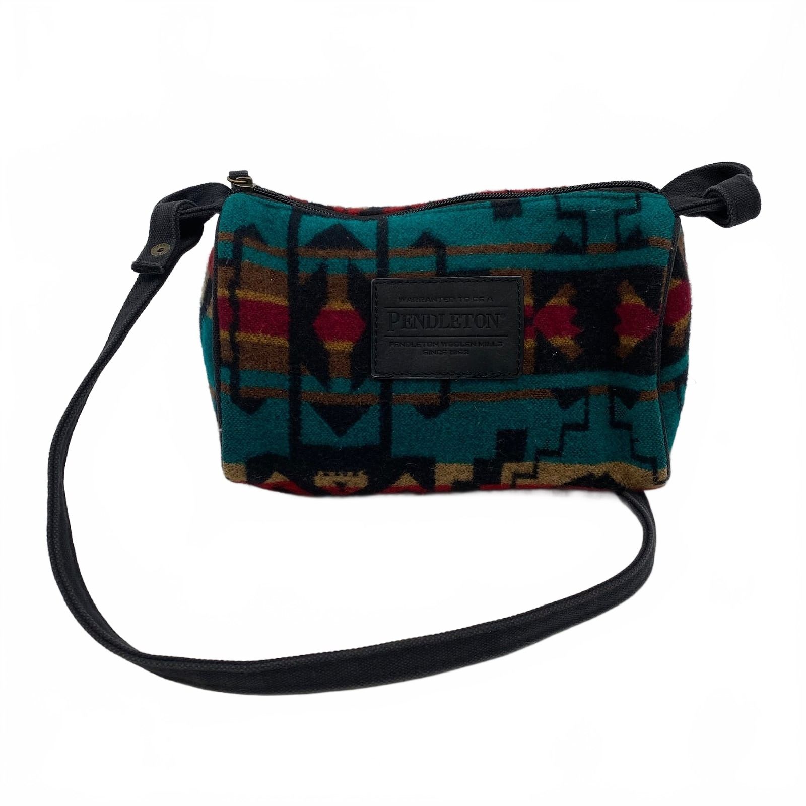 Pendleton Black Wool Crossbody Bag