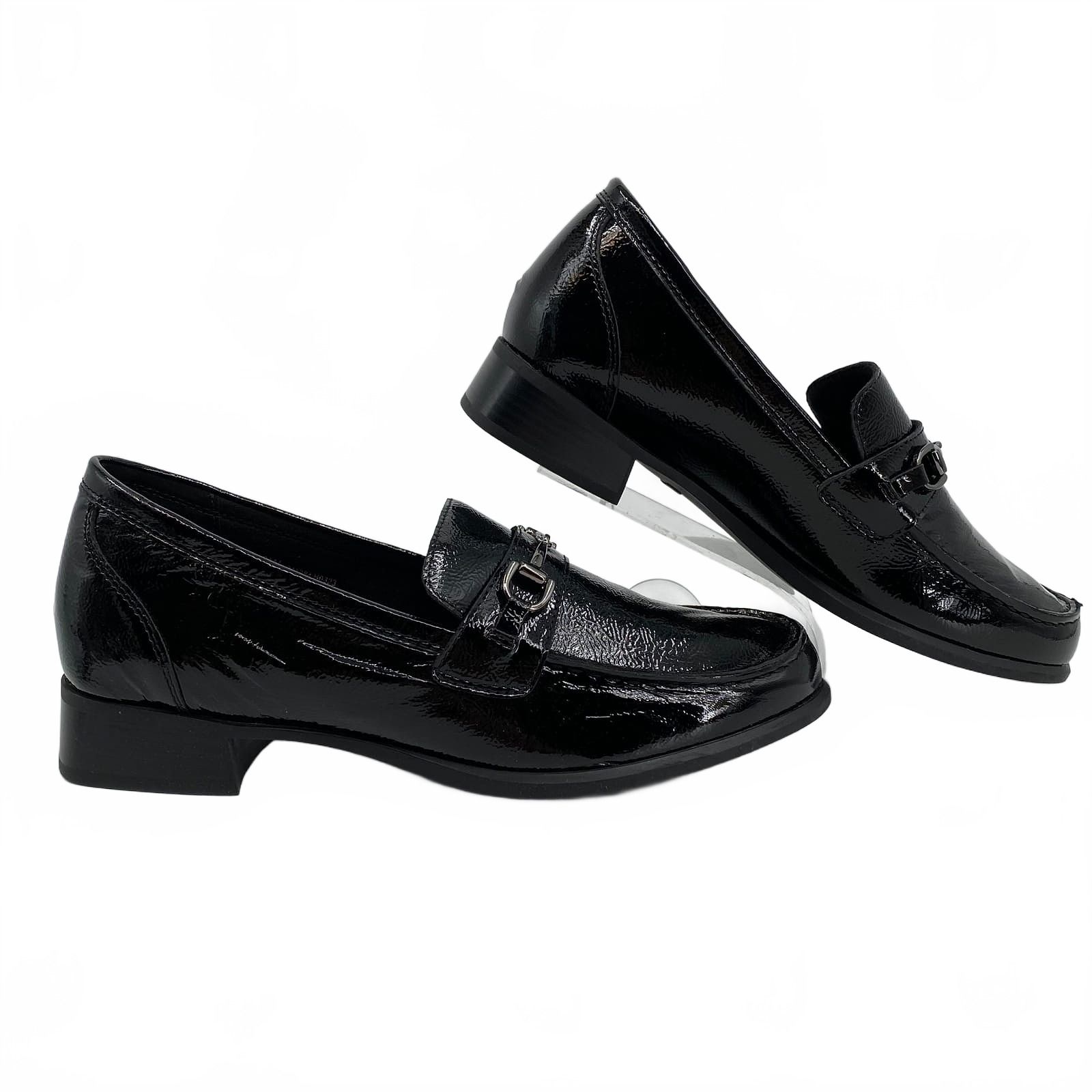 Munro Black Patent Leather Loafers