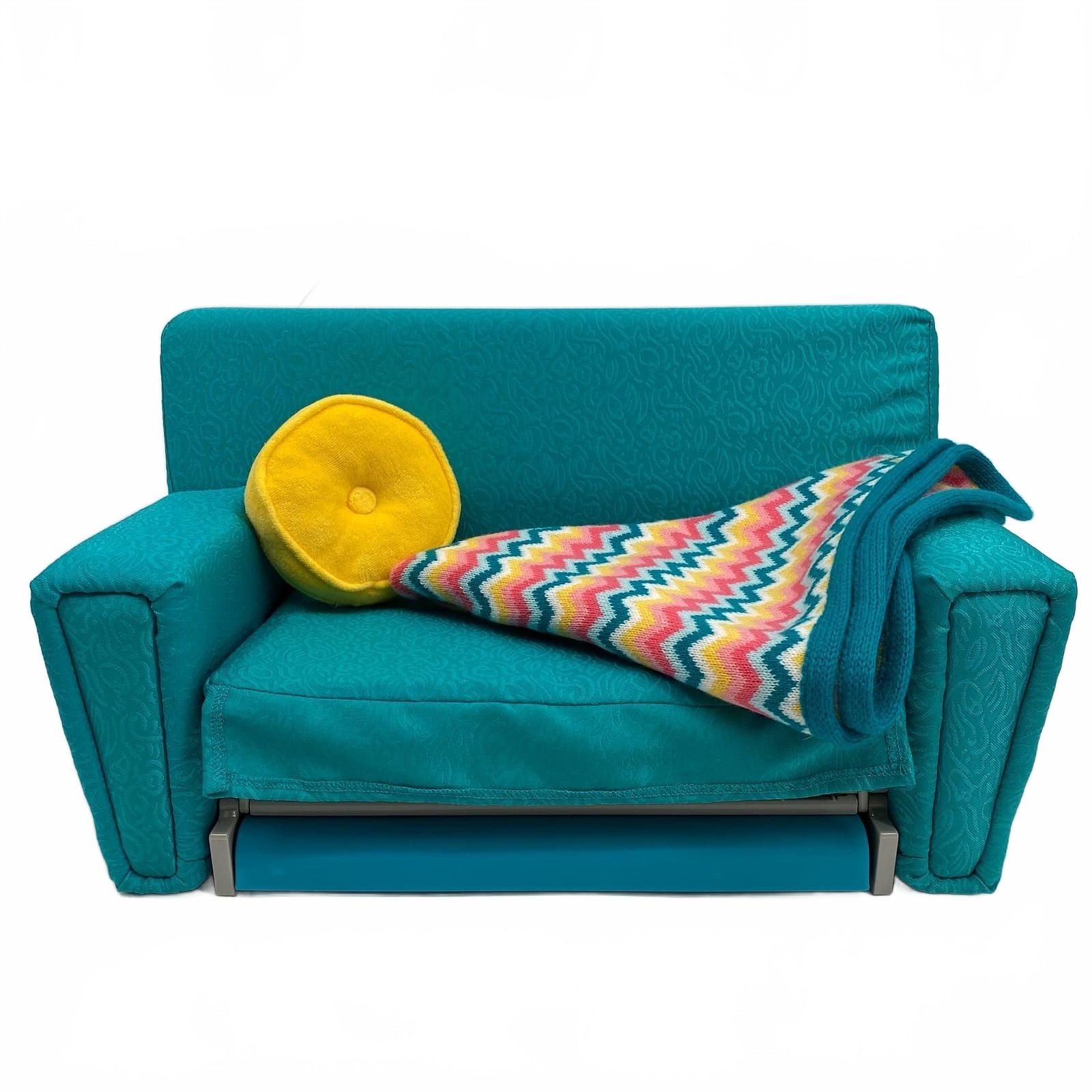 American Girl Teal, Yellow, and Pink Maryellen’s Sofa Bed Retired Set