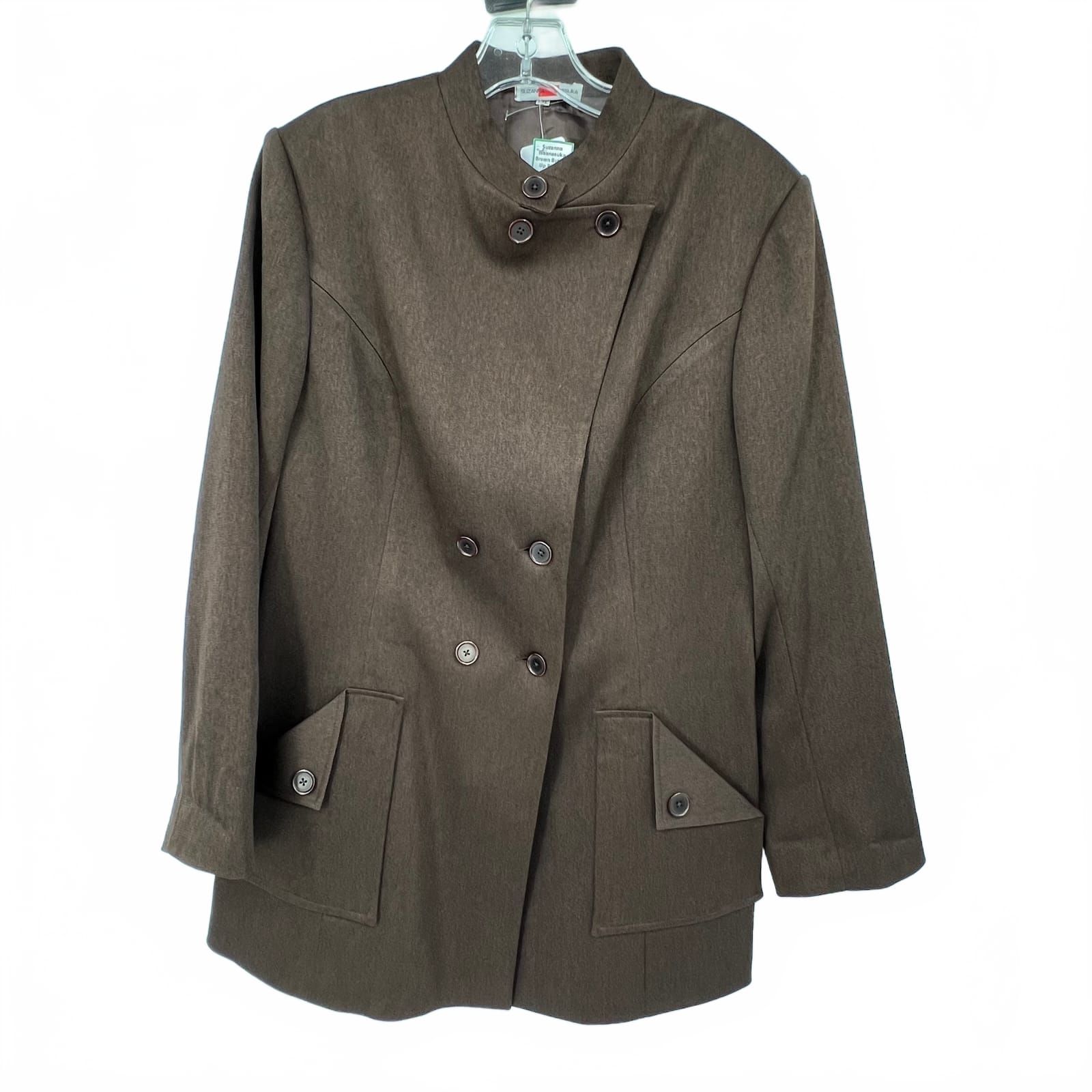 Suzanna Waanasuka Brown Linen Button Up Blazer