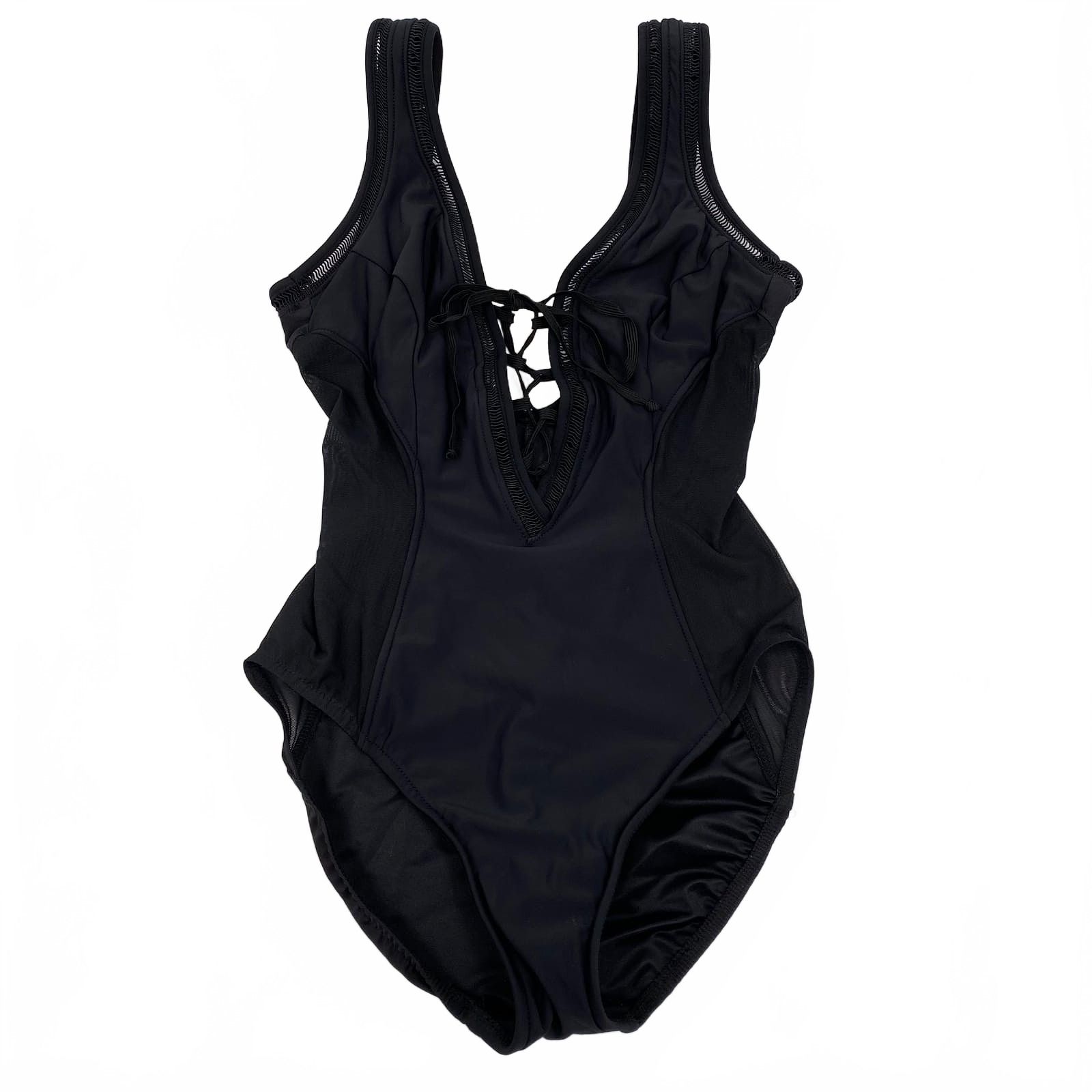 Magicsuit Black Lace-Up One Piece Swimsuit