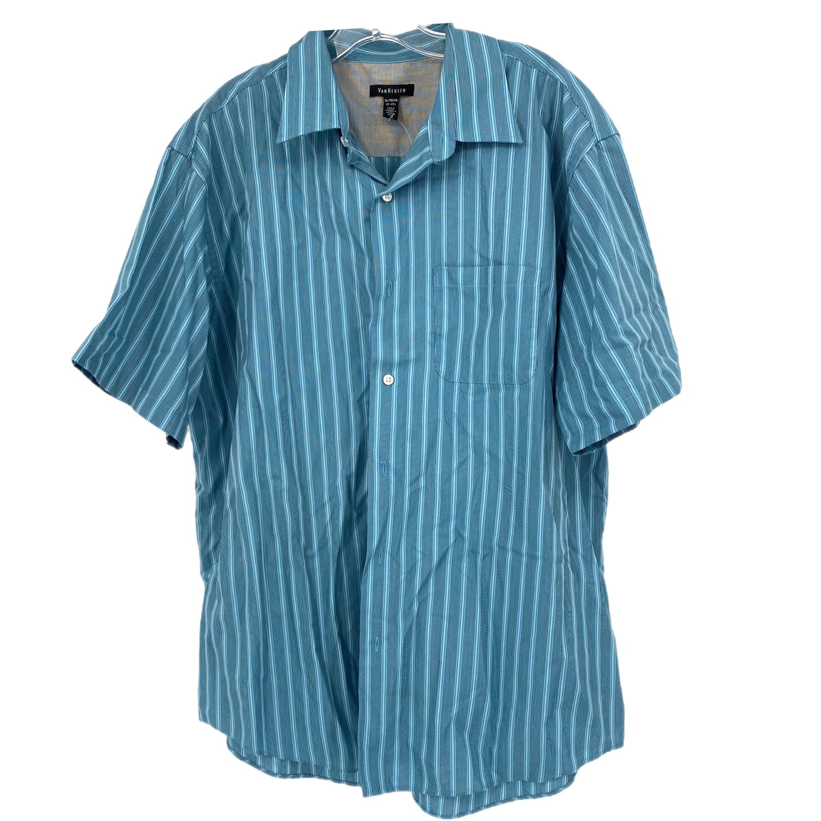 Van Heusen Blue Striped Button-Up Shirt