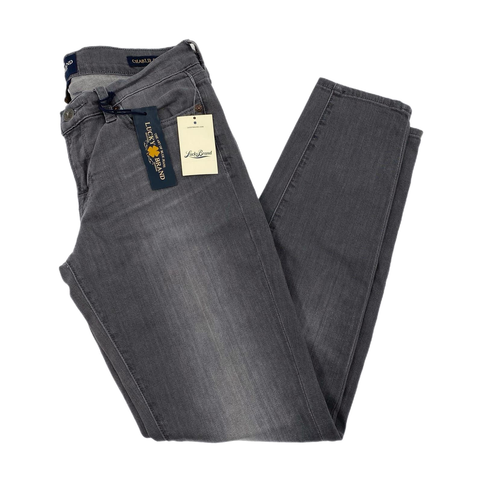 Lucky Brand Gray Charlie Skinny Jeans