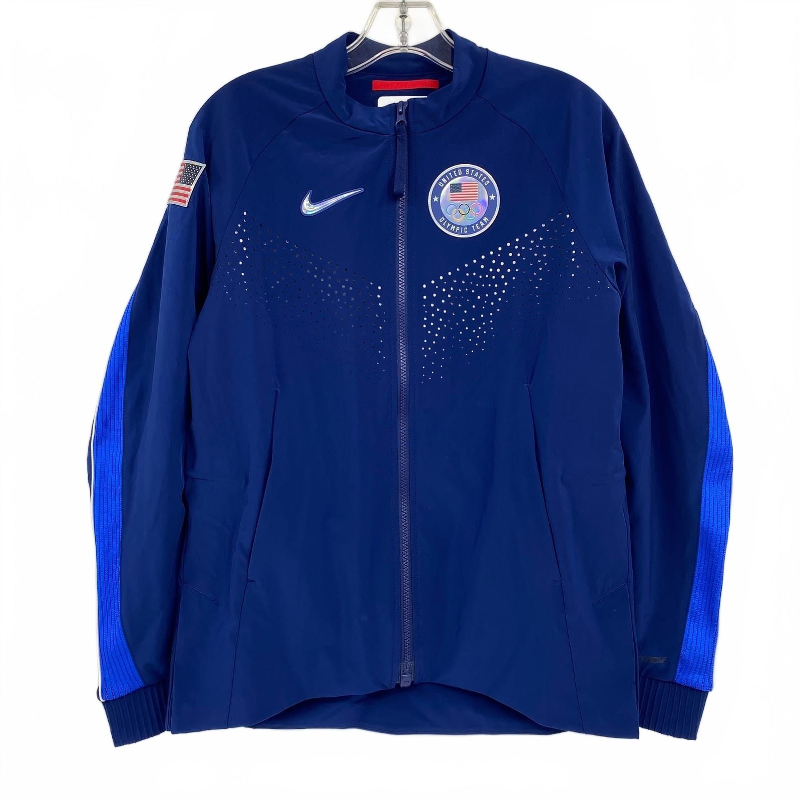 Nike Blue Utility Jacket Zip-Up Front Paris Olympic Podium