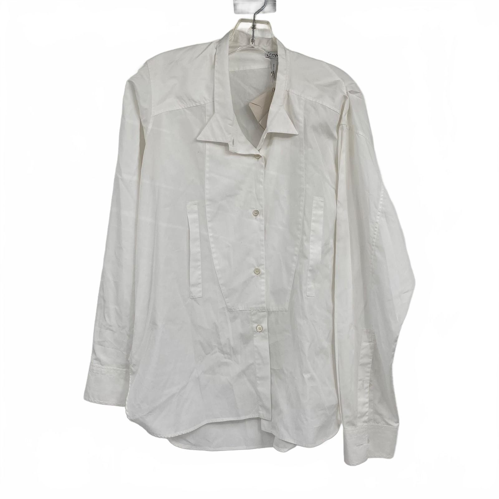 Loewe White Button-Down Shirt Asymmetrical