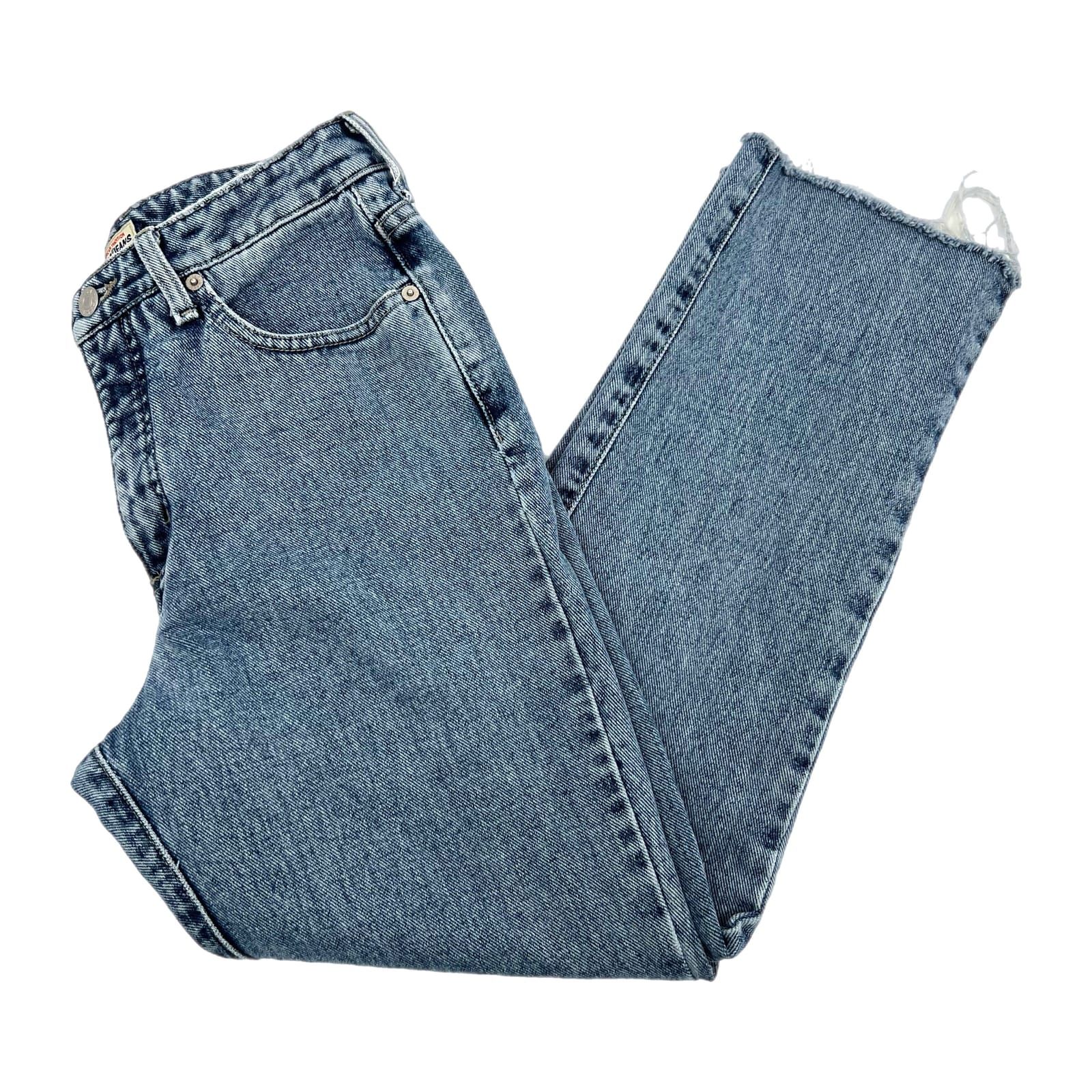 Guess Blue Light Wash Straight Leg Jeans