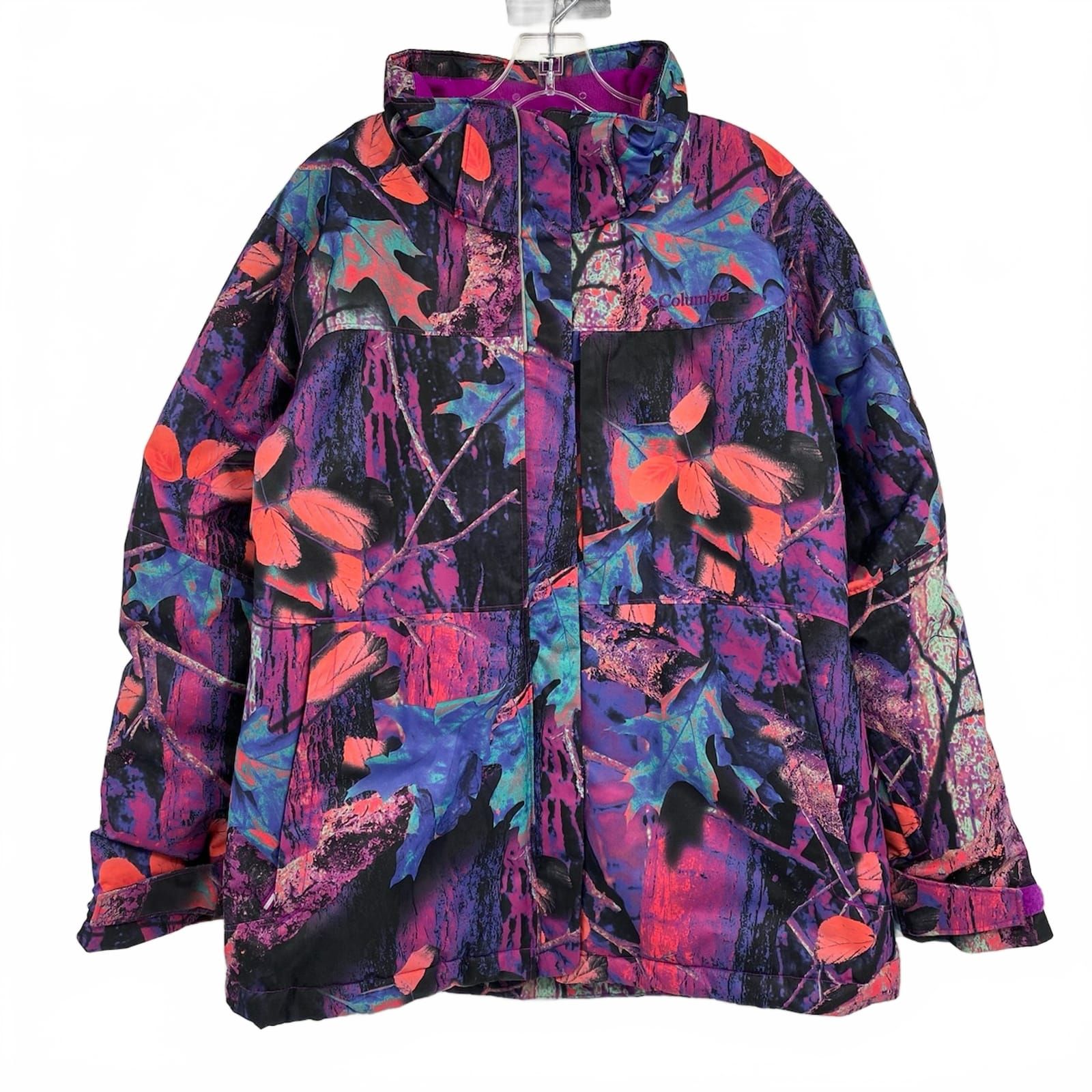 Columbia Purple Blue Camouflage Snow Coat