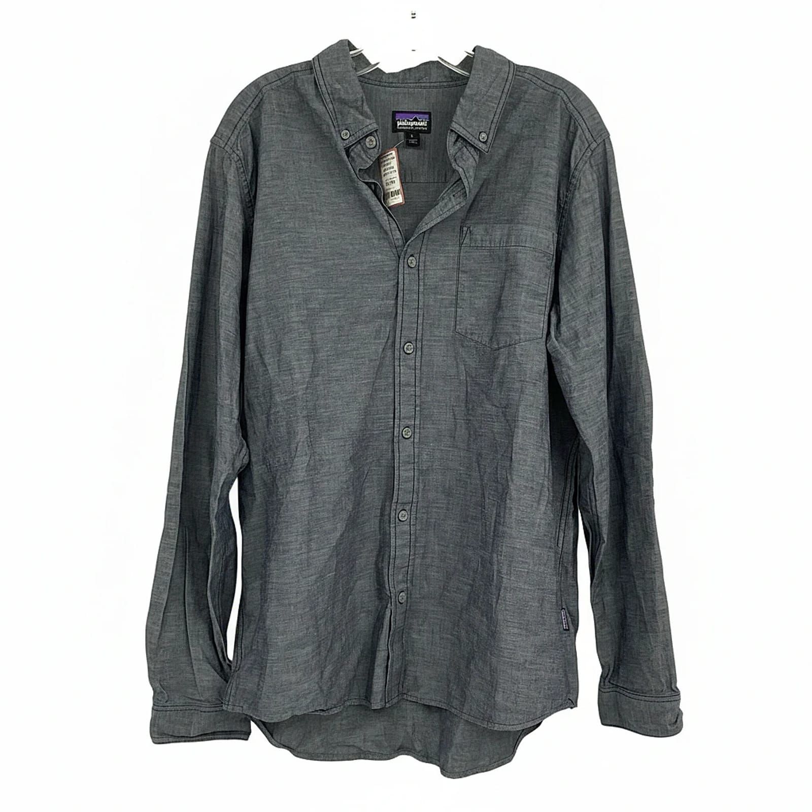 Patagonia Blue Cotton Casual Button-Down Shirt