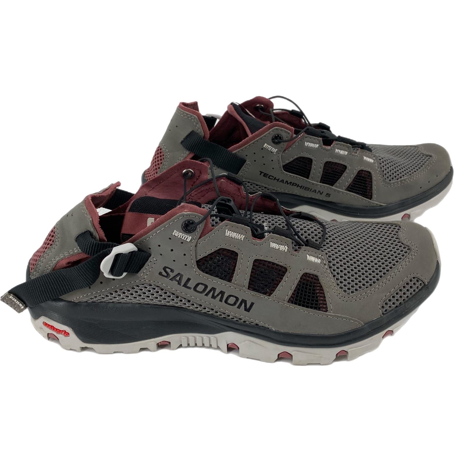 Salomon Gray/Red Tech Amphib 5 Water Shoes