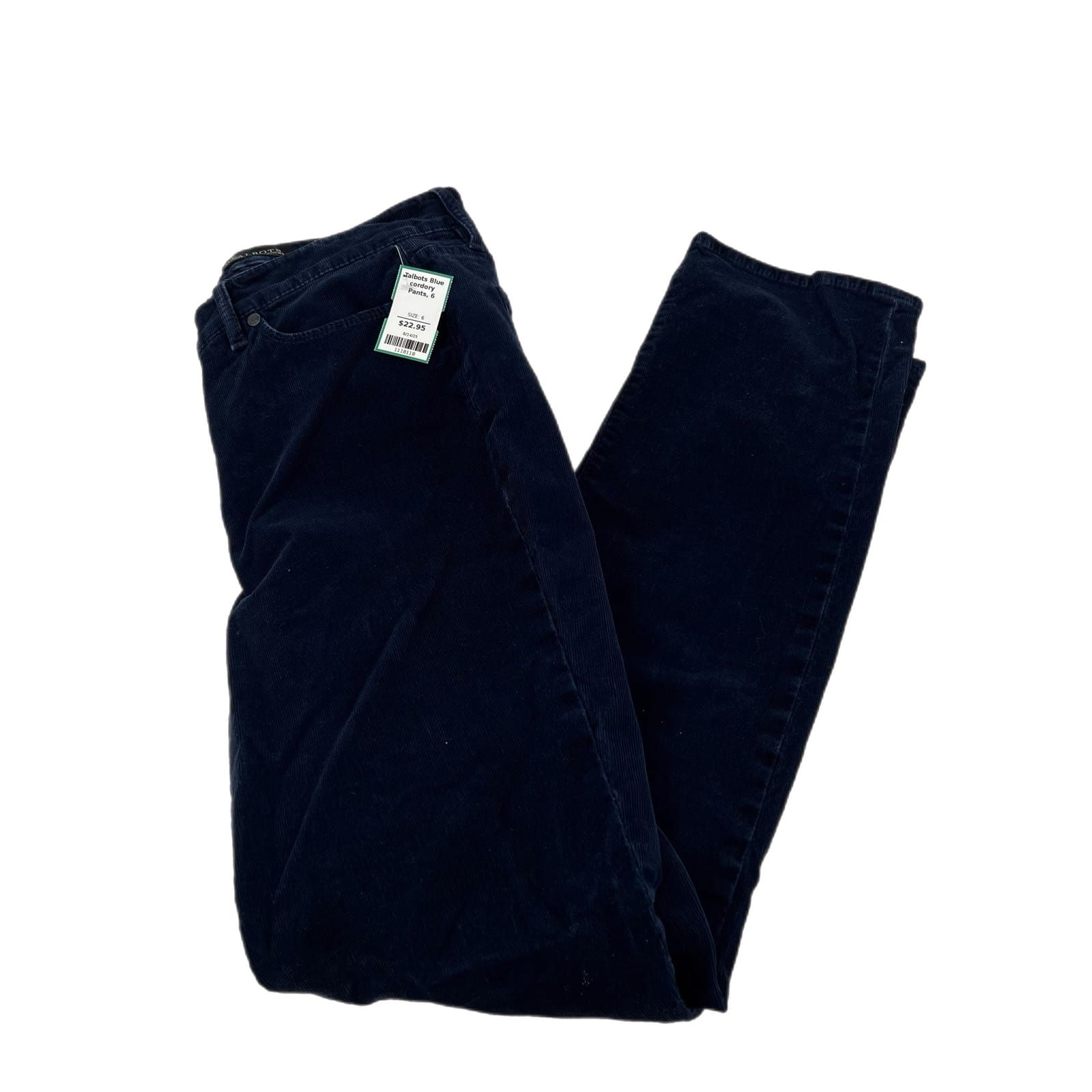 Talbots Blue Corduroy Straight Leg Pants