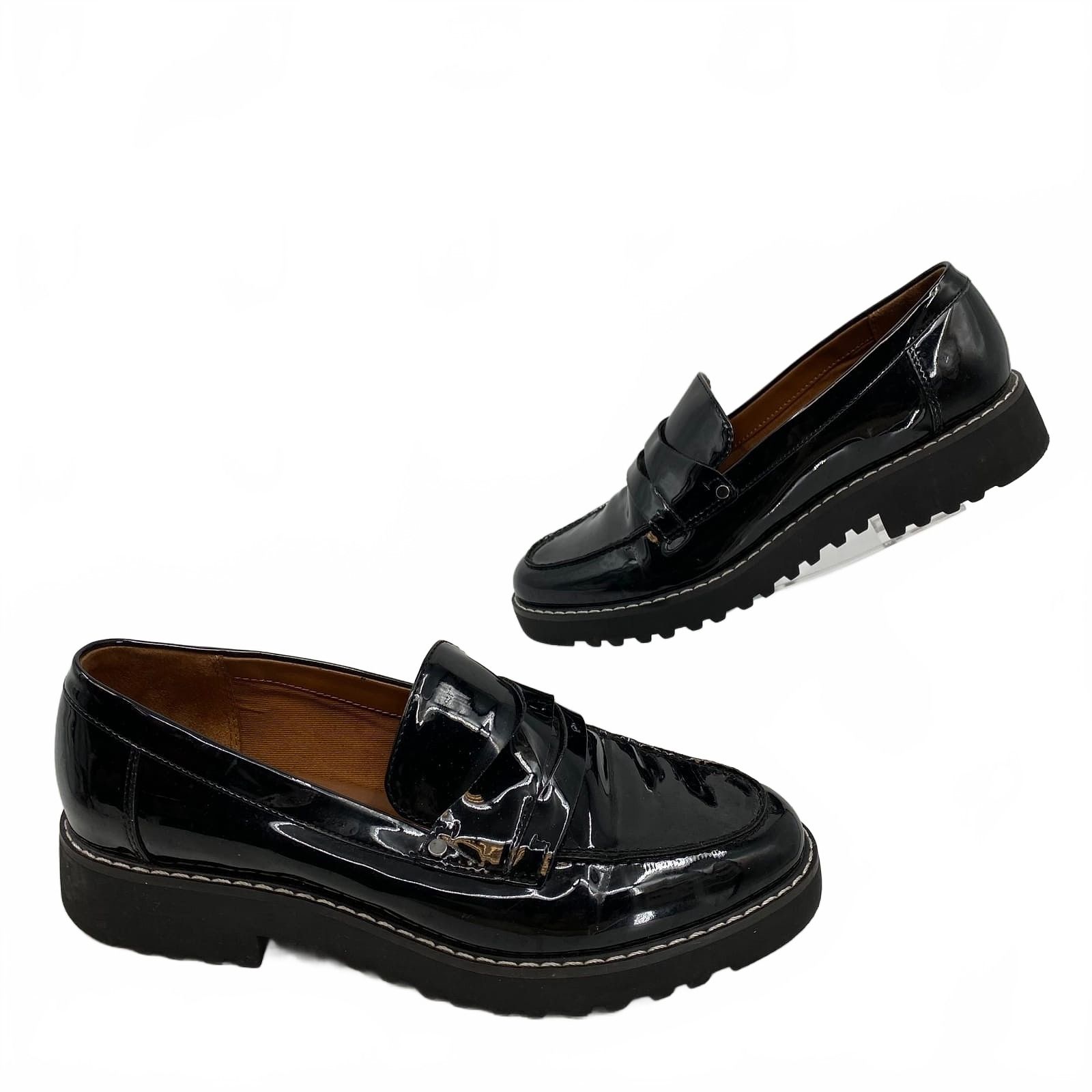 Franco Sarto Black Loafers Shoes