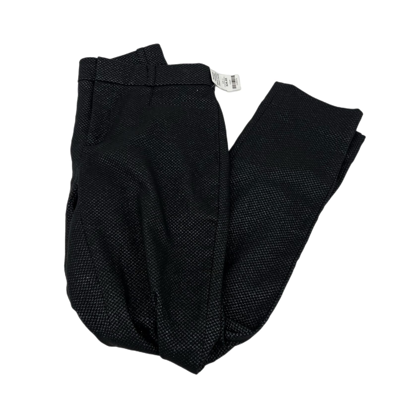 Banana Republic Black Glitter Straight Leg Trousers