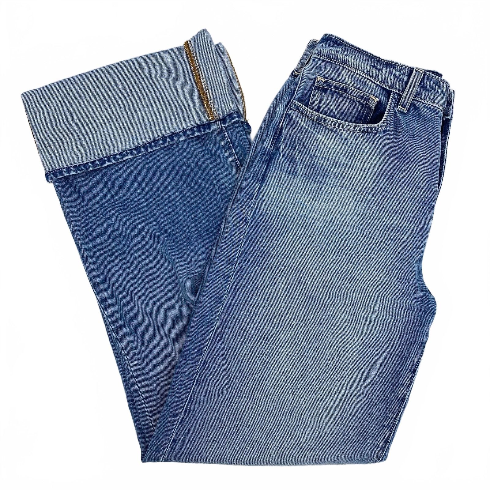 L’Agence Blue Jeans Ultra High Rise Wide Leg Cuffed