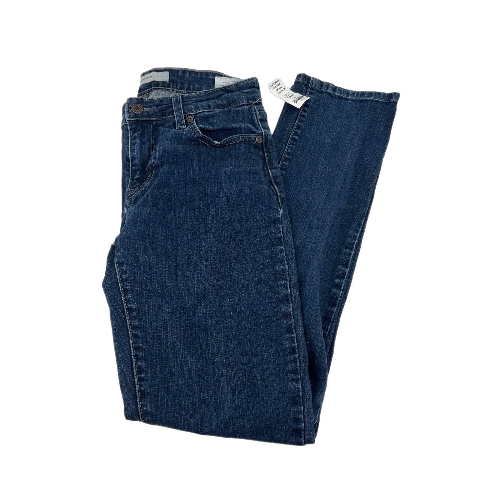 Levi's Blue Mid Rise Skinny Jeans