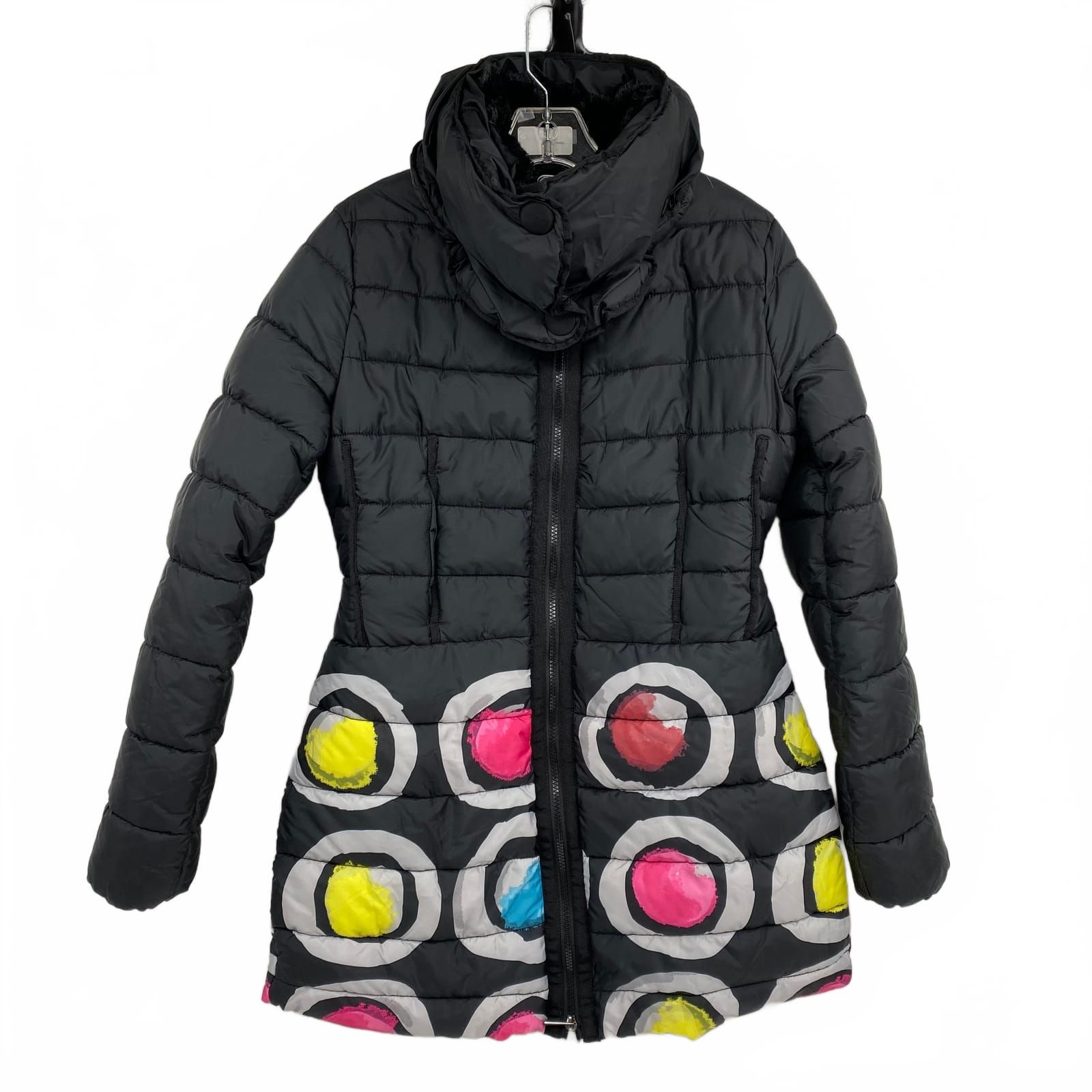 Desigual Black/Pink Puffer Jacket