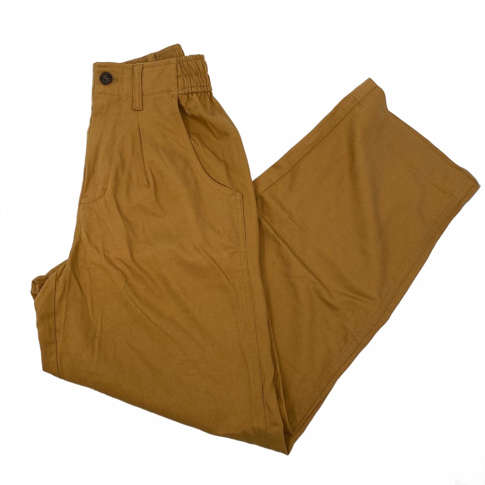 Madewell Tan Viscose Wide-Leg Dress Pants