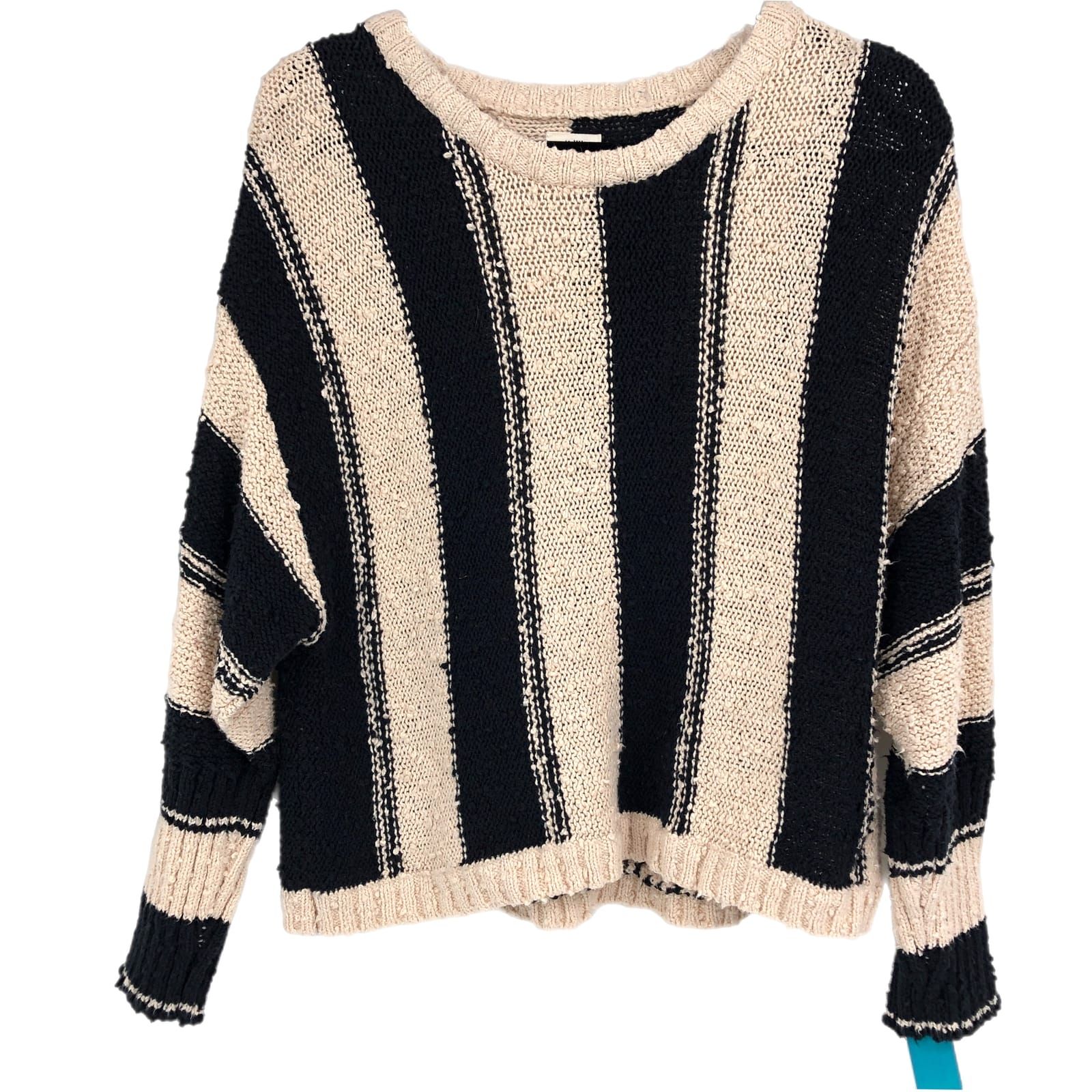 Billabong Blue & Beige Striped Round Neck Sweater