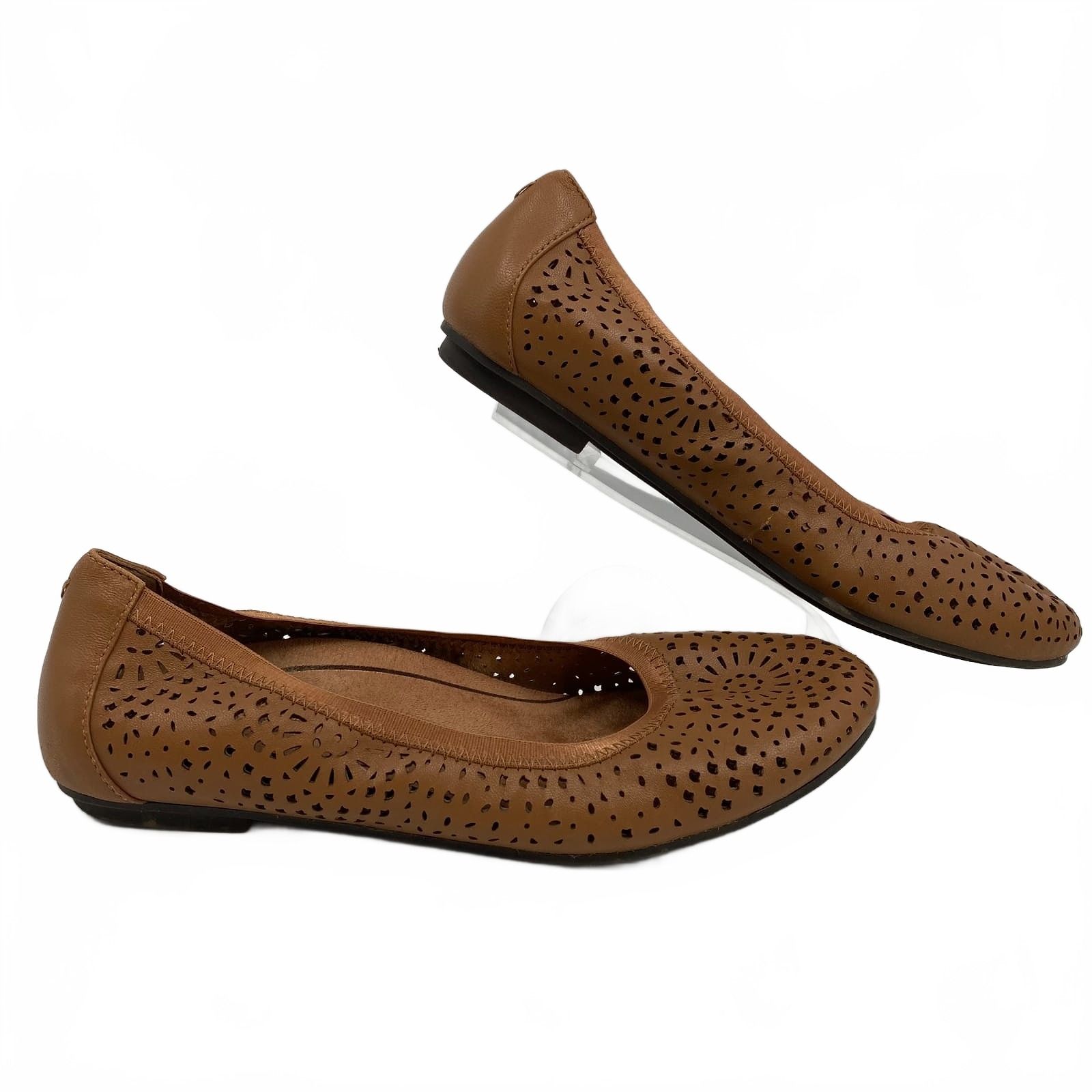 Vionic Brown Laser Cut Flats