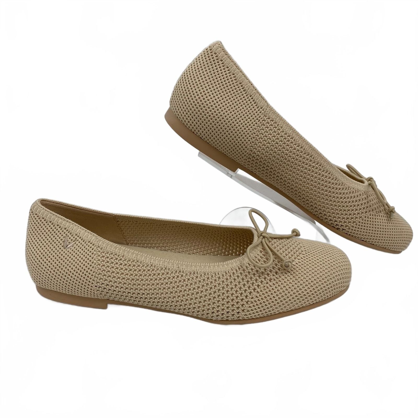 Vivaia Beige Knit Ballet Flats