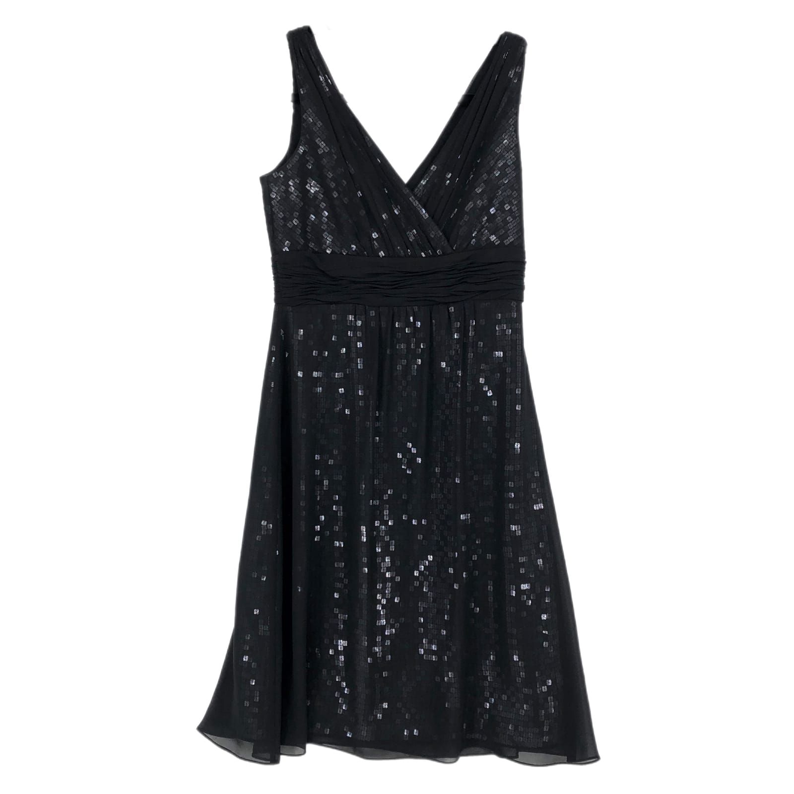 Ann Taylor Black Flare Mini Dress