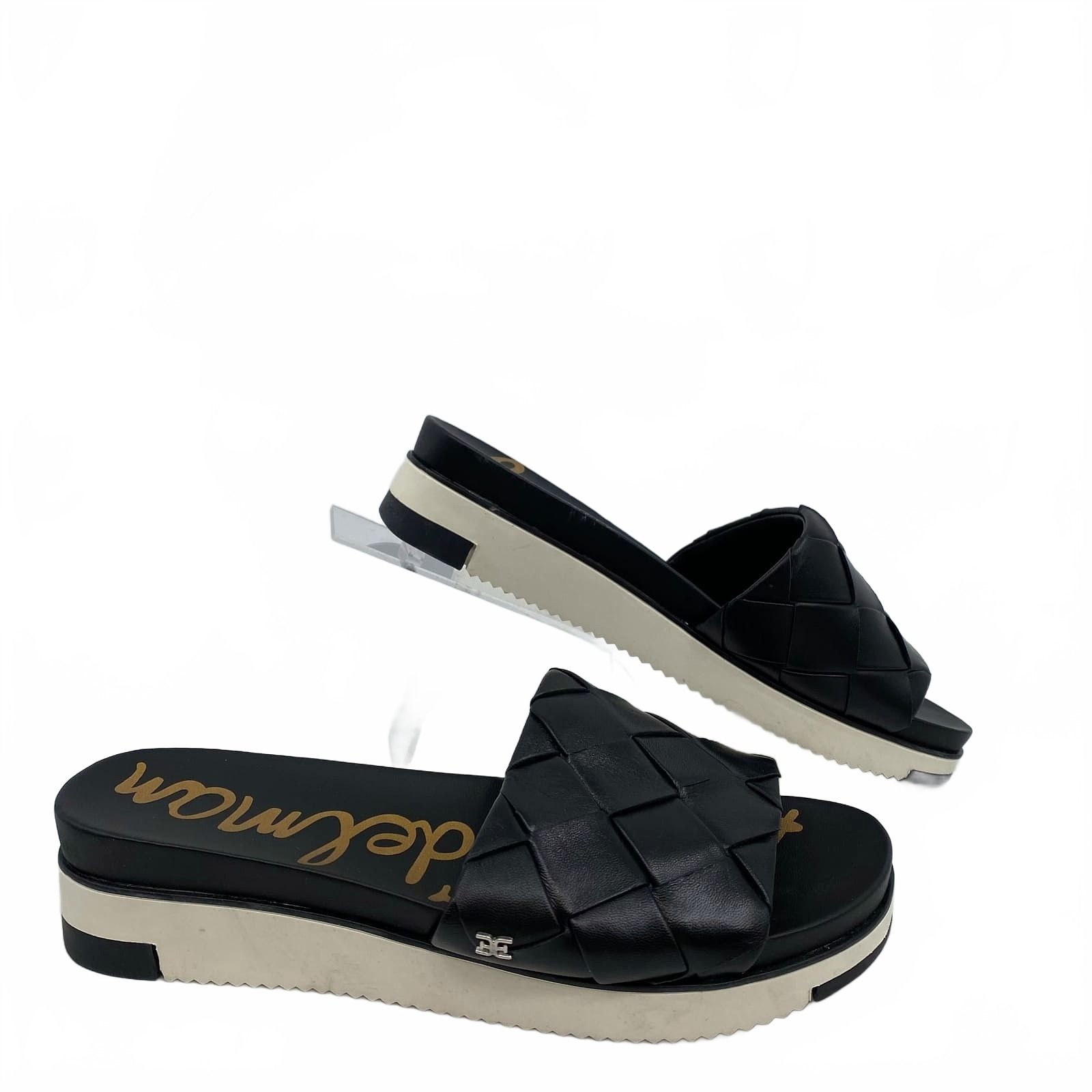 Sam Edelman Adaley Black Leather Sandals
